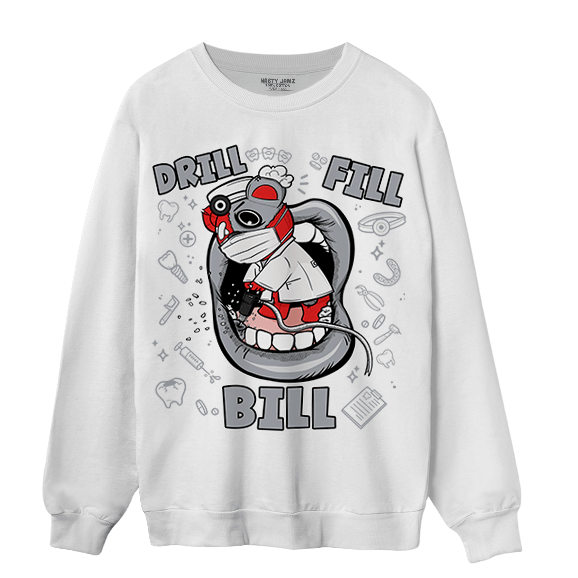 Bred Reimagined 4s Sweatshirt Match BER The Dentist - NastyJamz