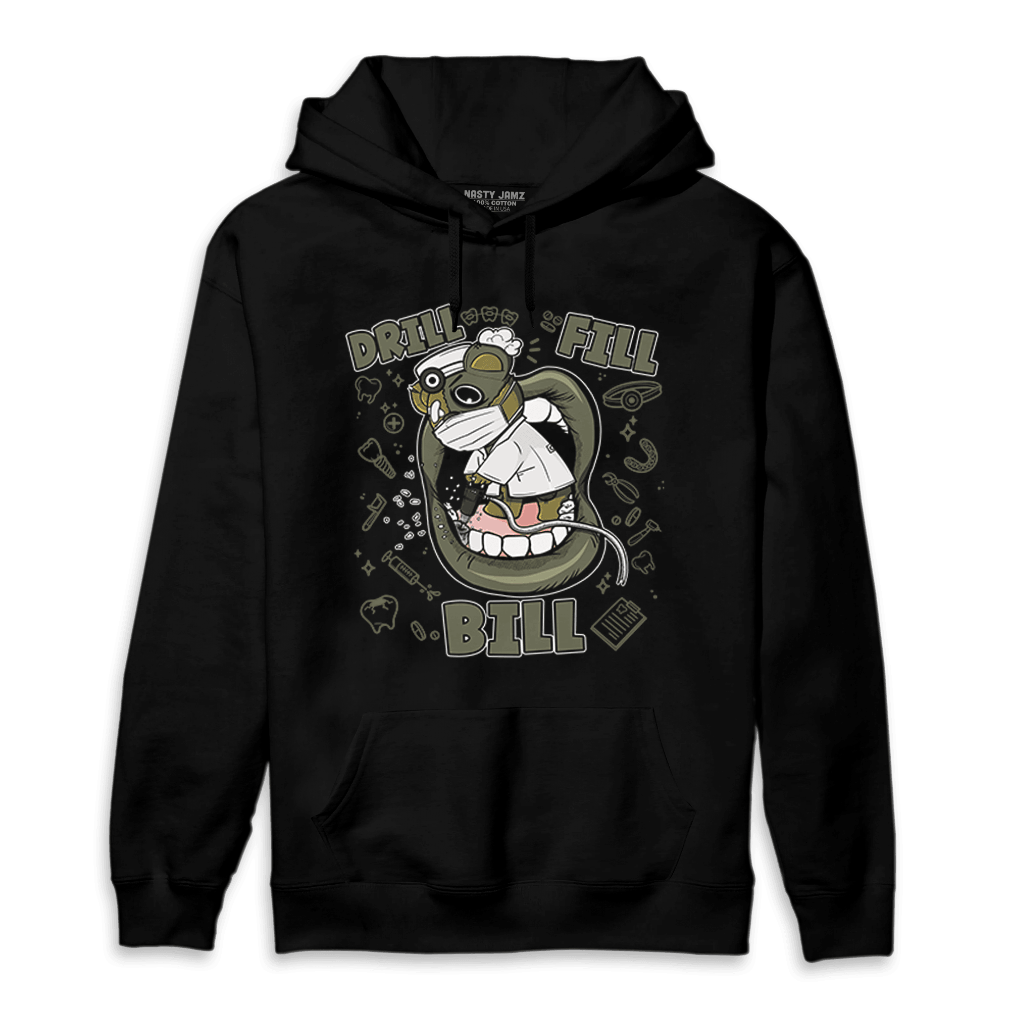 SE Craft Medium Olive 4s Hoodie Match BER The Dentist - NastyJamz