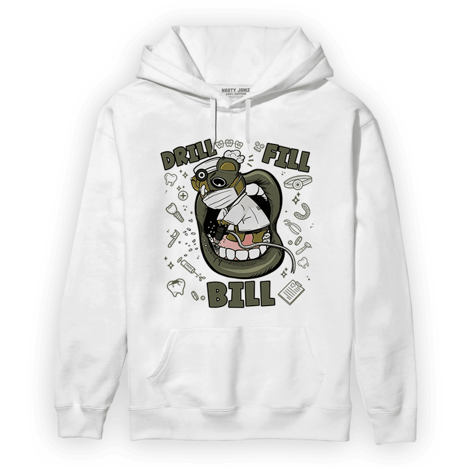 SE Craft Medium Olive 4s Hoodie Match BER The Dentist - NastyJamz