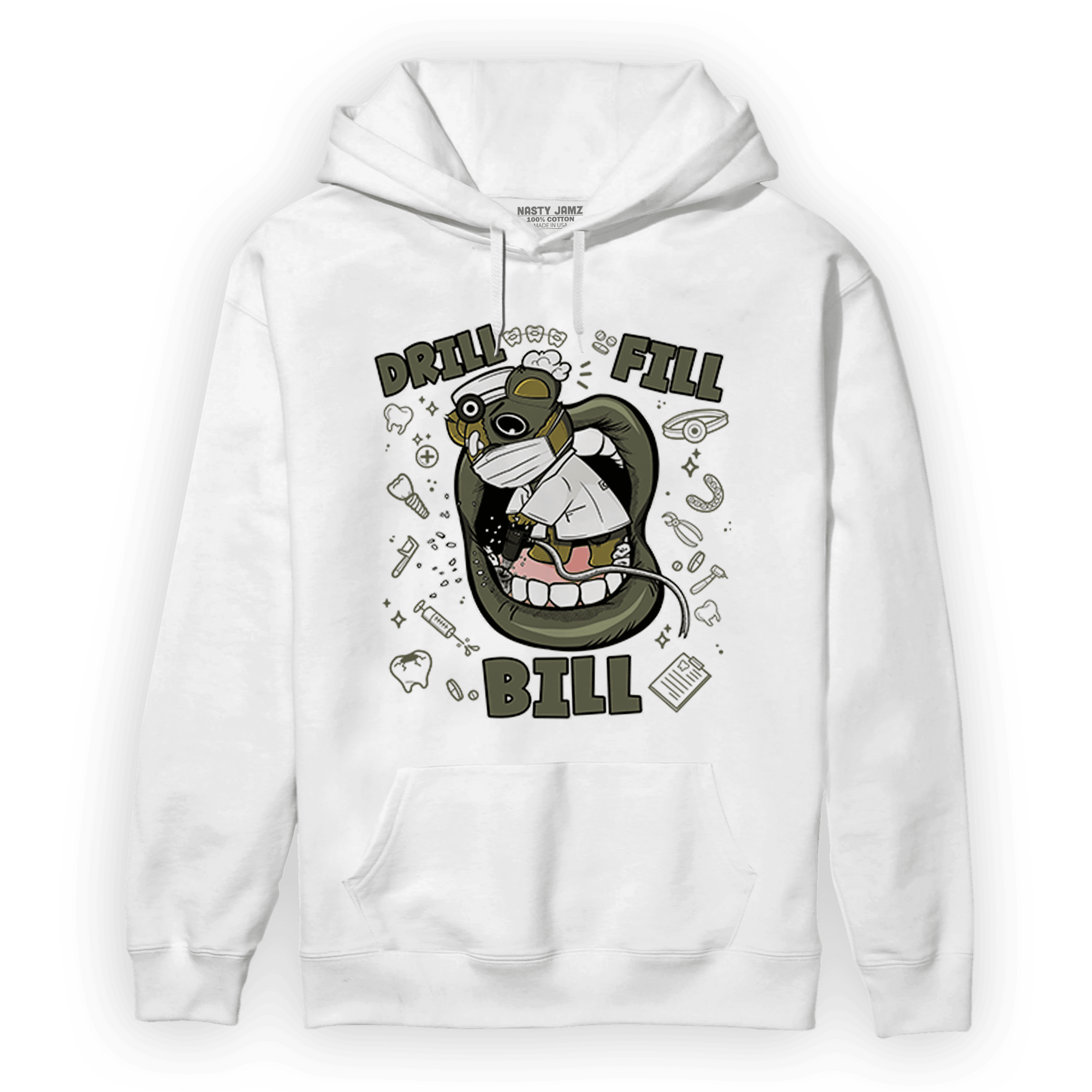SE Craft Medium Olive 4s Hoodie Match BER The Dentist - NastyJamz