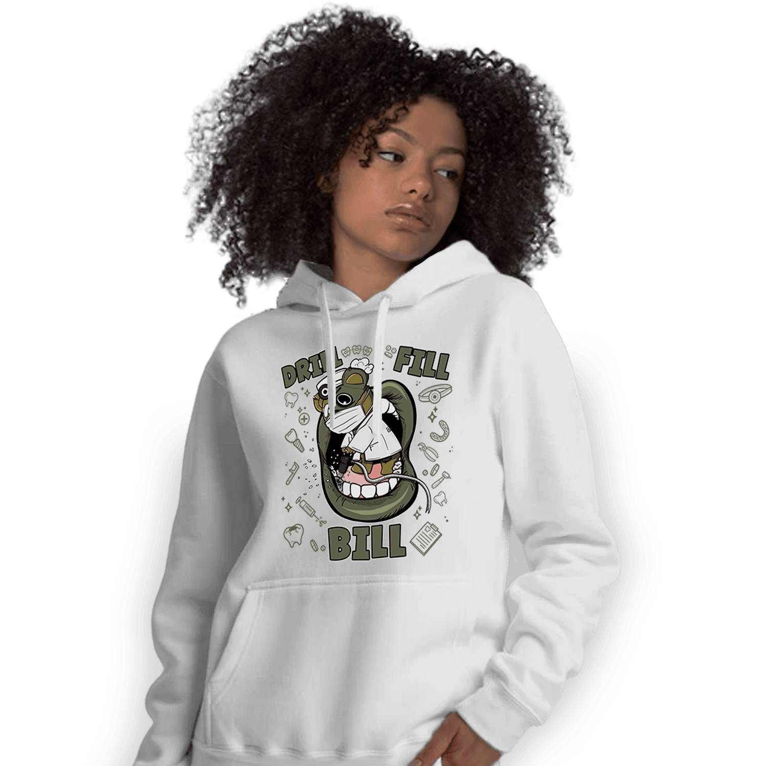 SE Craft Medium Olive 4s Hoodie Match BER The Dentist - NastyJamz