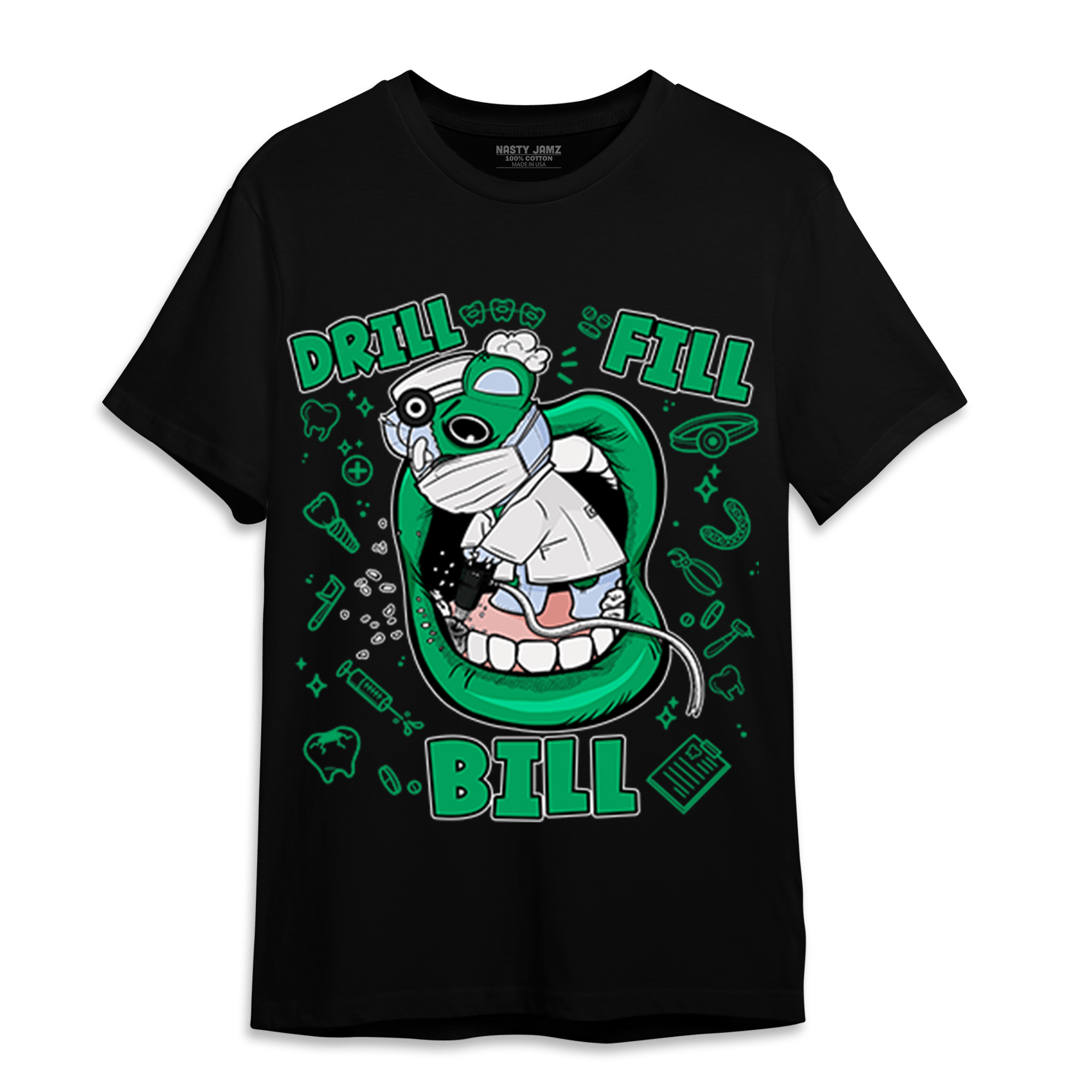 Lucky Green 5s T Shirt Match BER The Dentist - NastyJamz