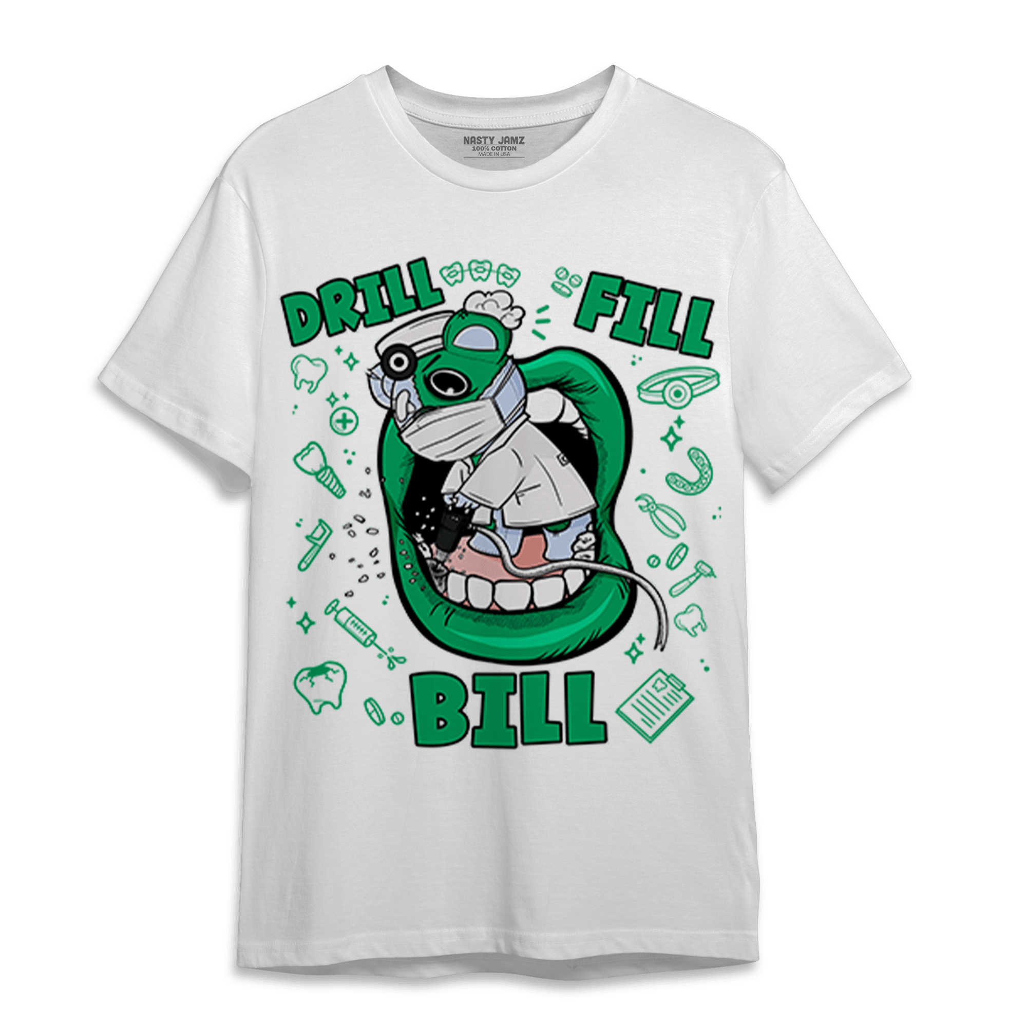 Lucky Green 5s T Shirt Match BER The Dentist - NastyJamz