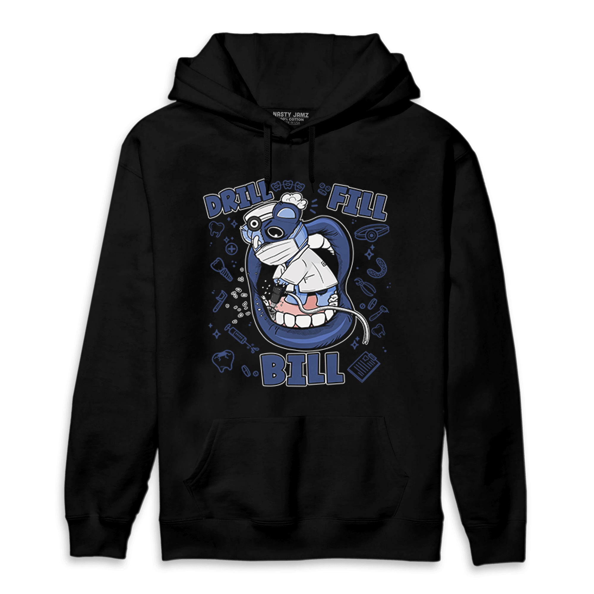 Midnight Navy 5s Hoodie Match BER The Dentist - NastyJamz