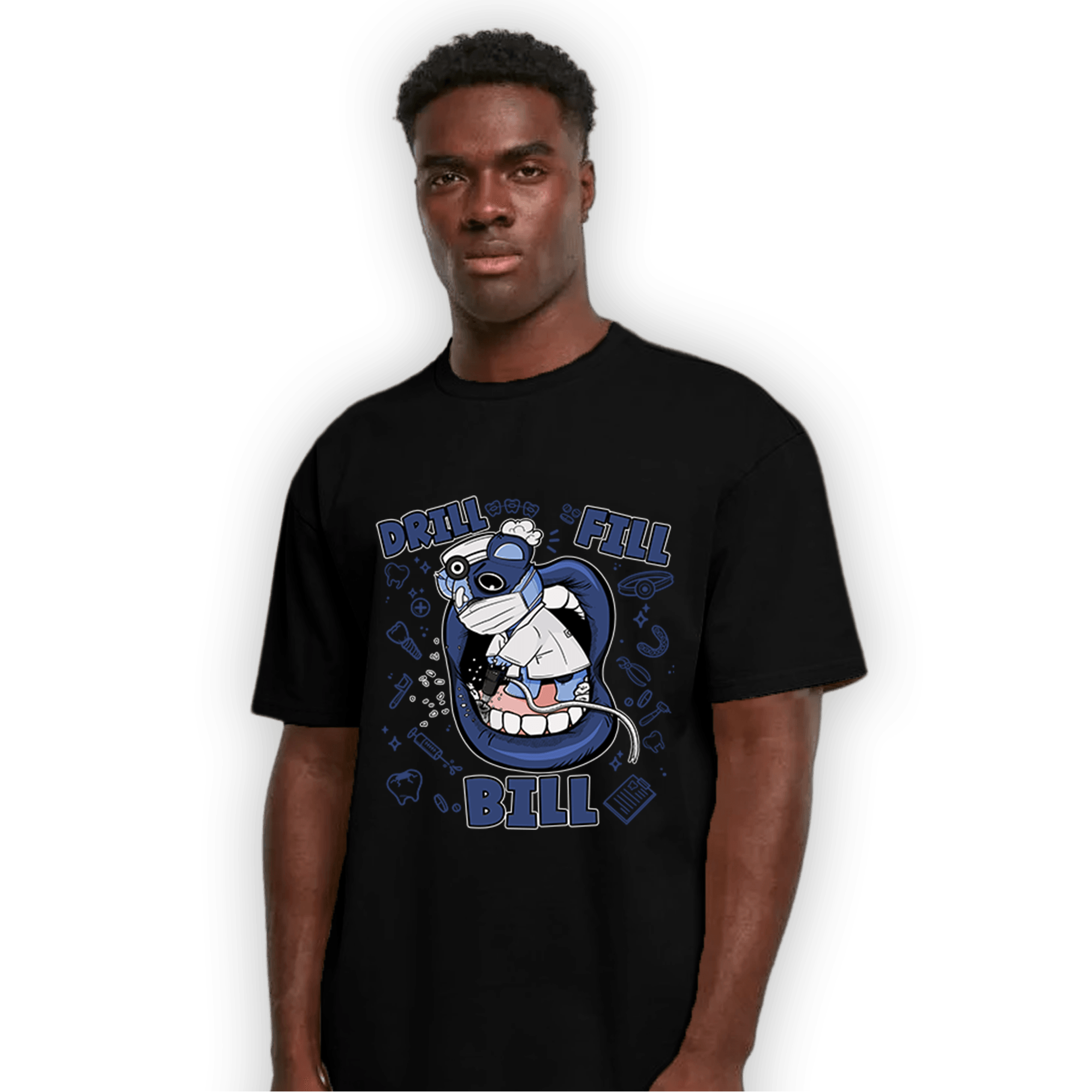 Midnight Navy 5s T Shirt Match BER The Dentist - NastyJamz