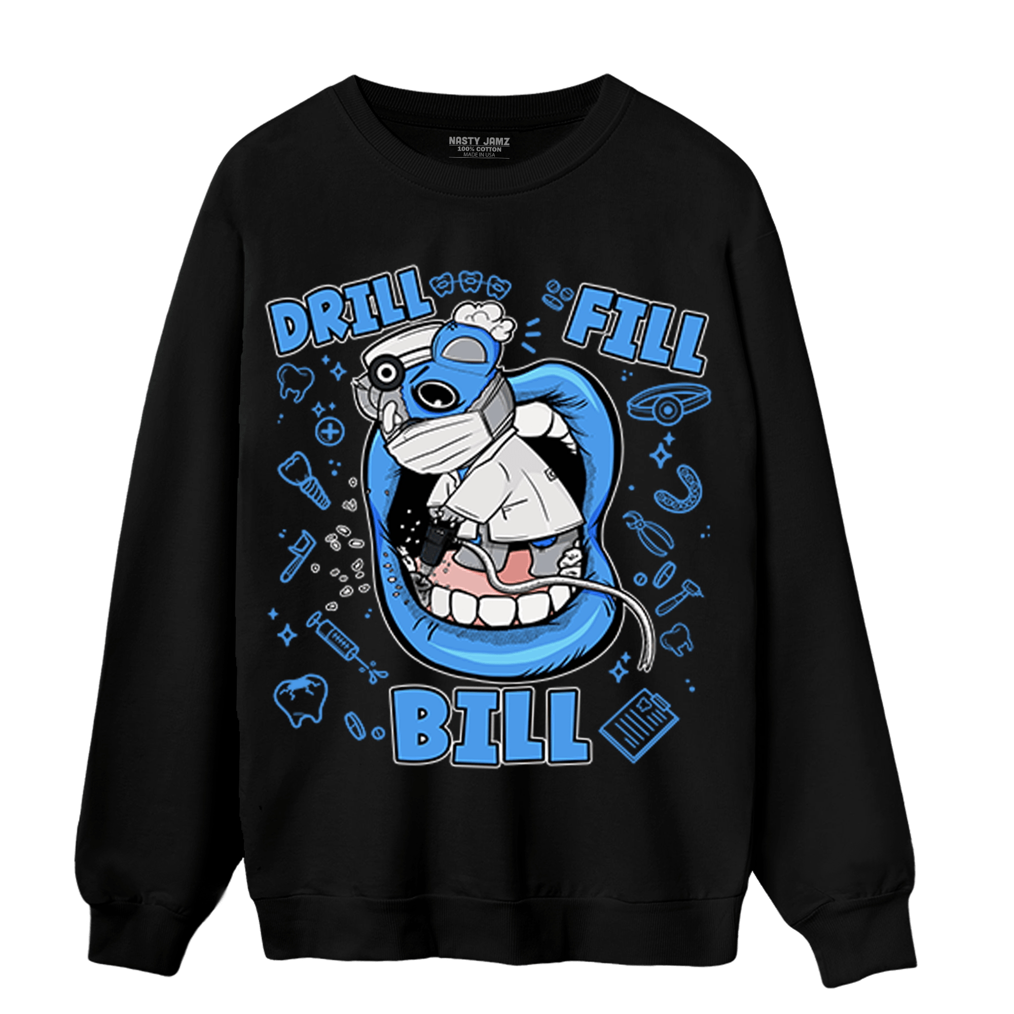 University Blue 5s Sweatshirt Match BER The Dentist - NastyJamz