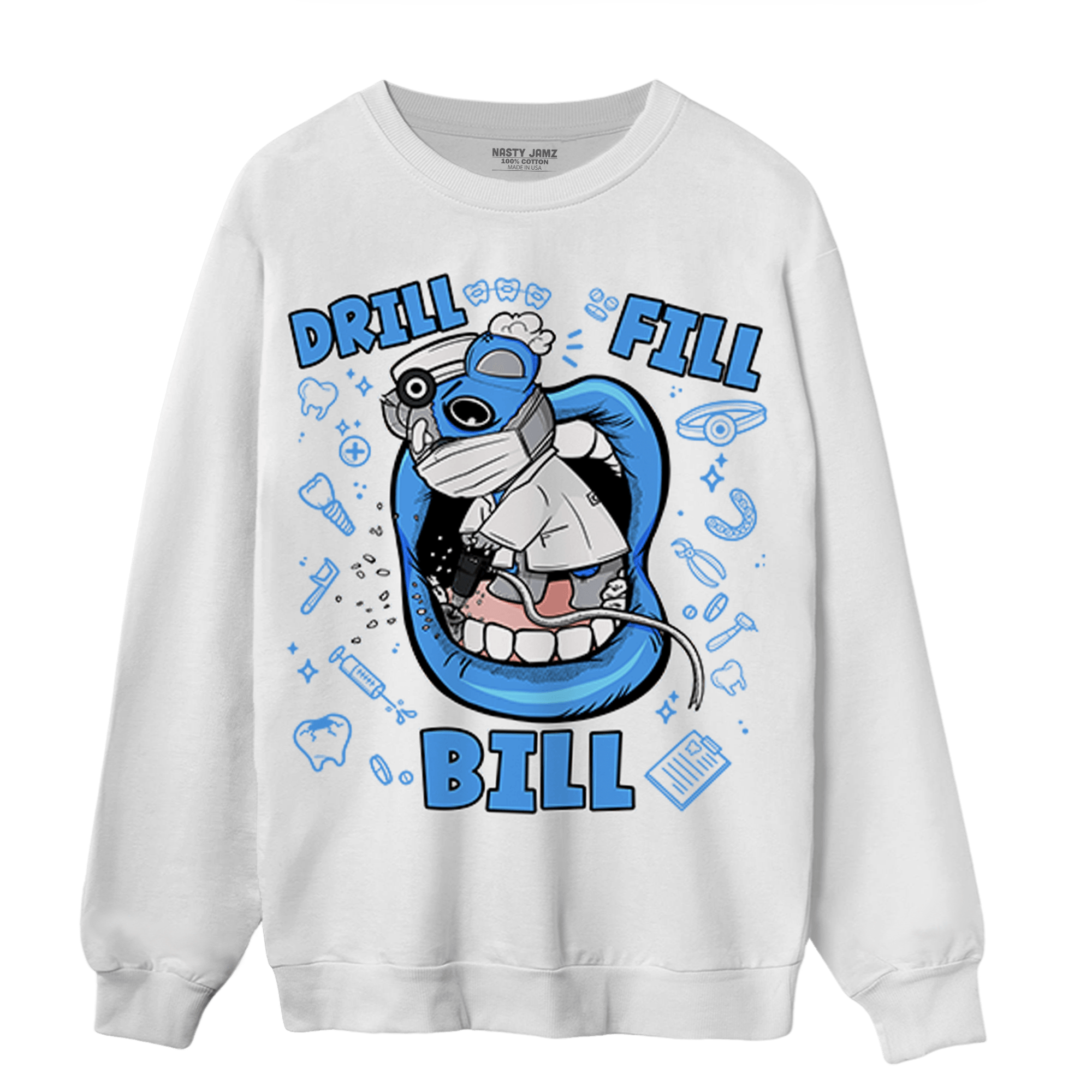 University Blue 5s Sweatshirt Match BER The Dentist - NastyJamz