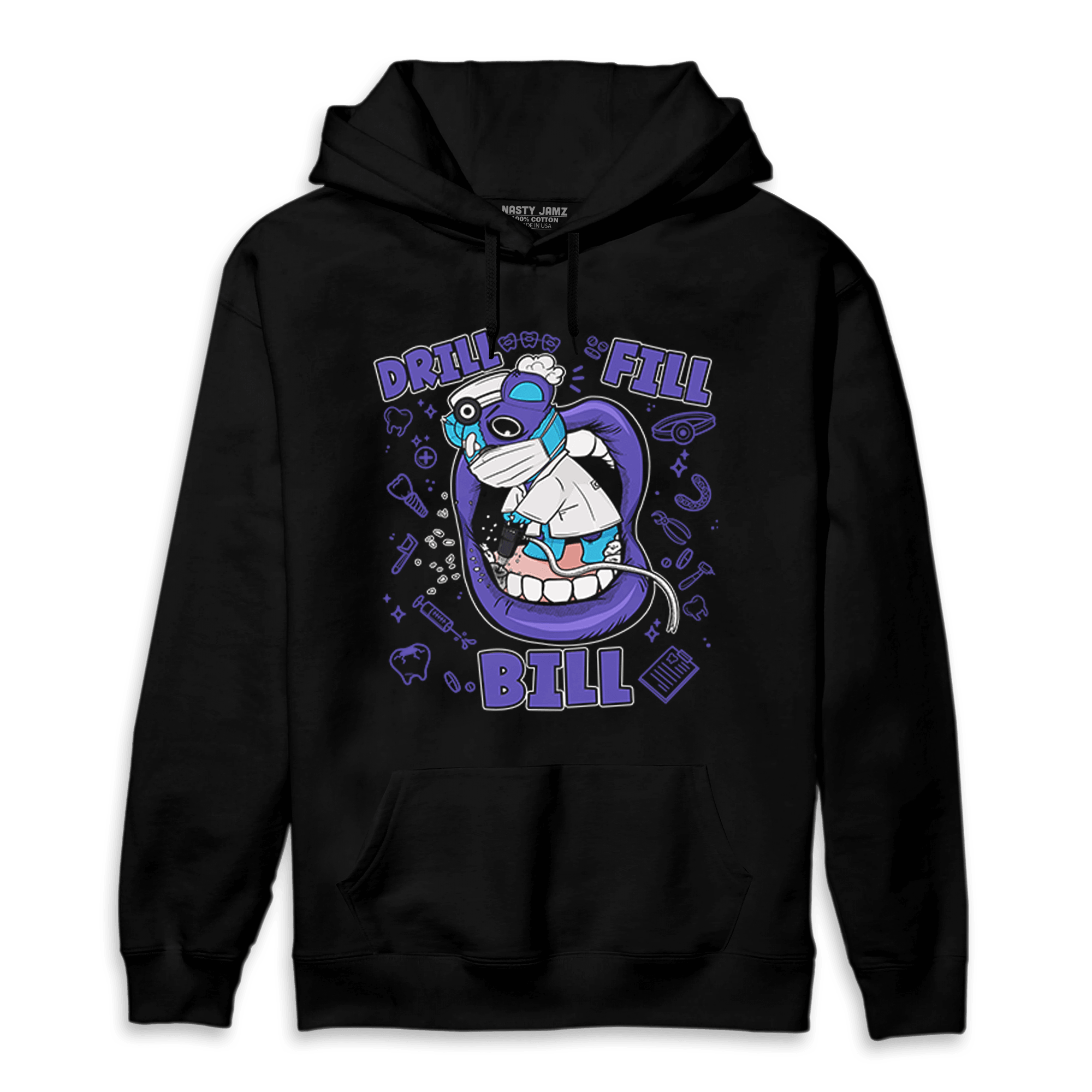 Aqua 6s Hoodie Match BER The Dentist - NastyJamz