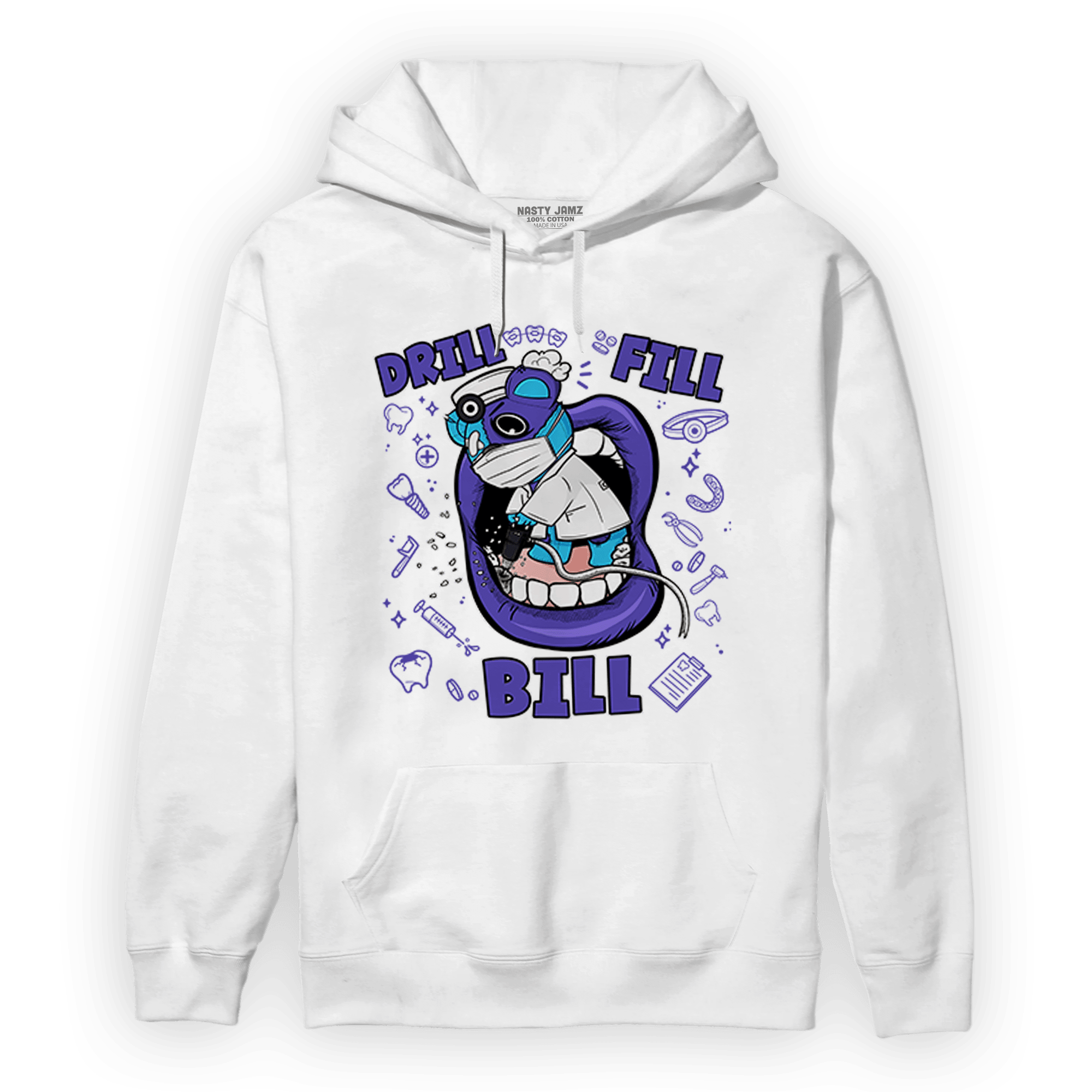 Aqua 6s Hoodie Match BER The Dentist - NastyJamz
