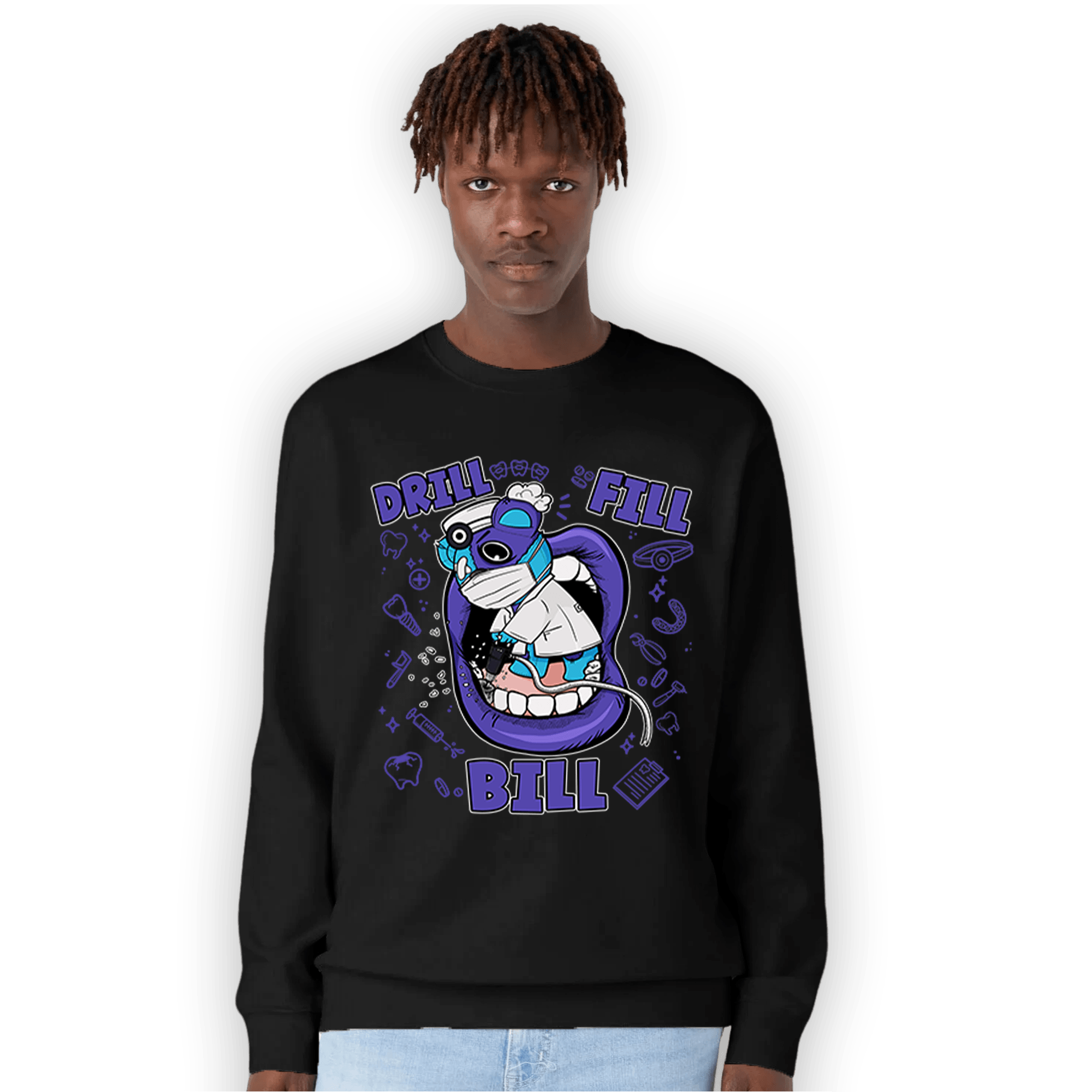Aqua 6s Sweatshirt Match BER The Dentist - NastyJamz