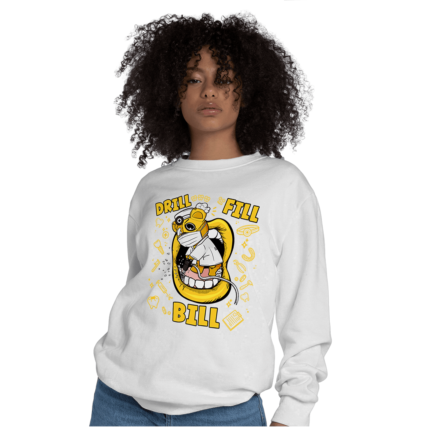 Yellow Ochre 6s Sweatshirt Match BER The Dentist - NastyJamz