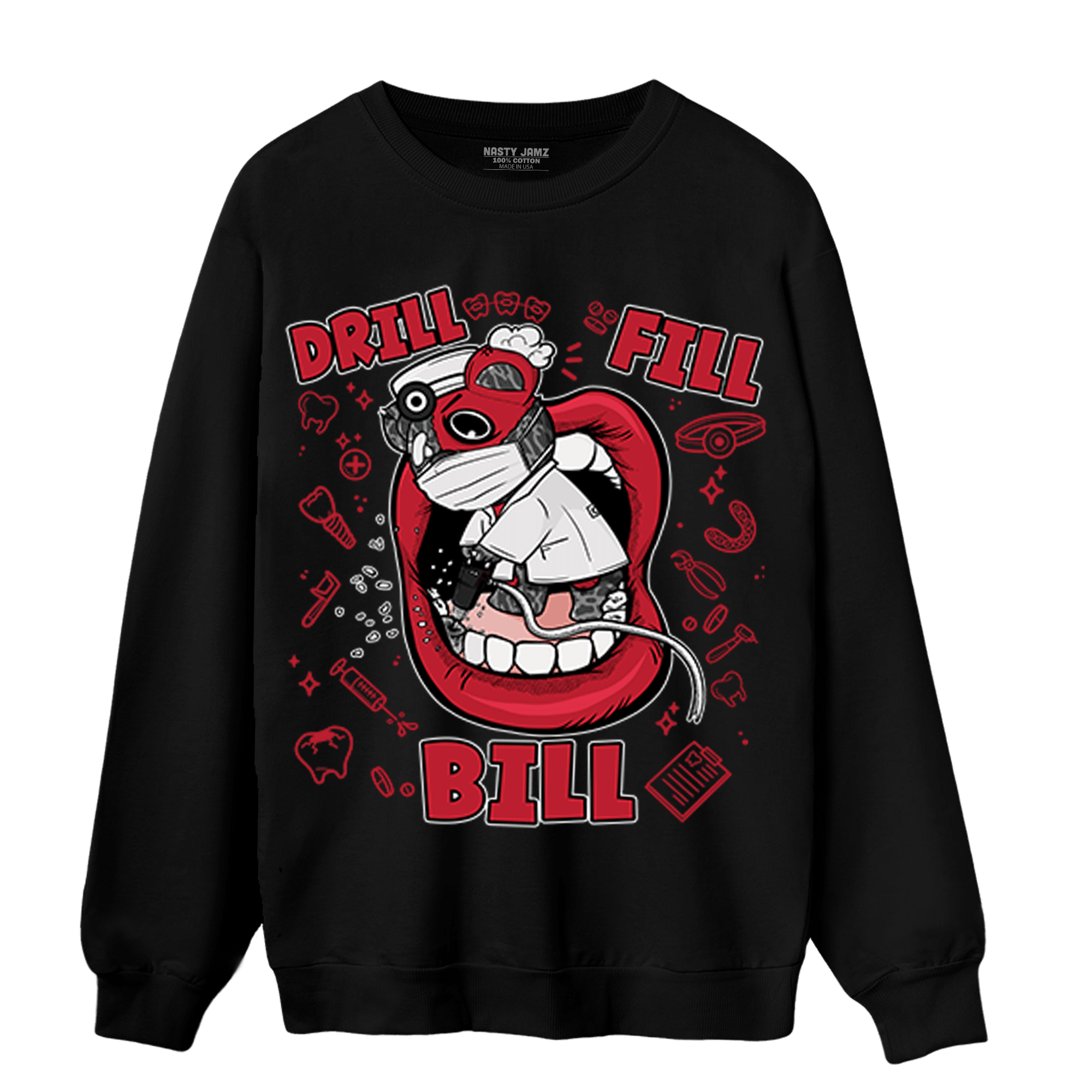 Spizike Low Bred Sweatshirt Match BER The Dentist - NastyJamz
