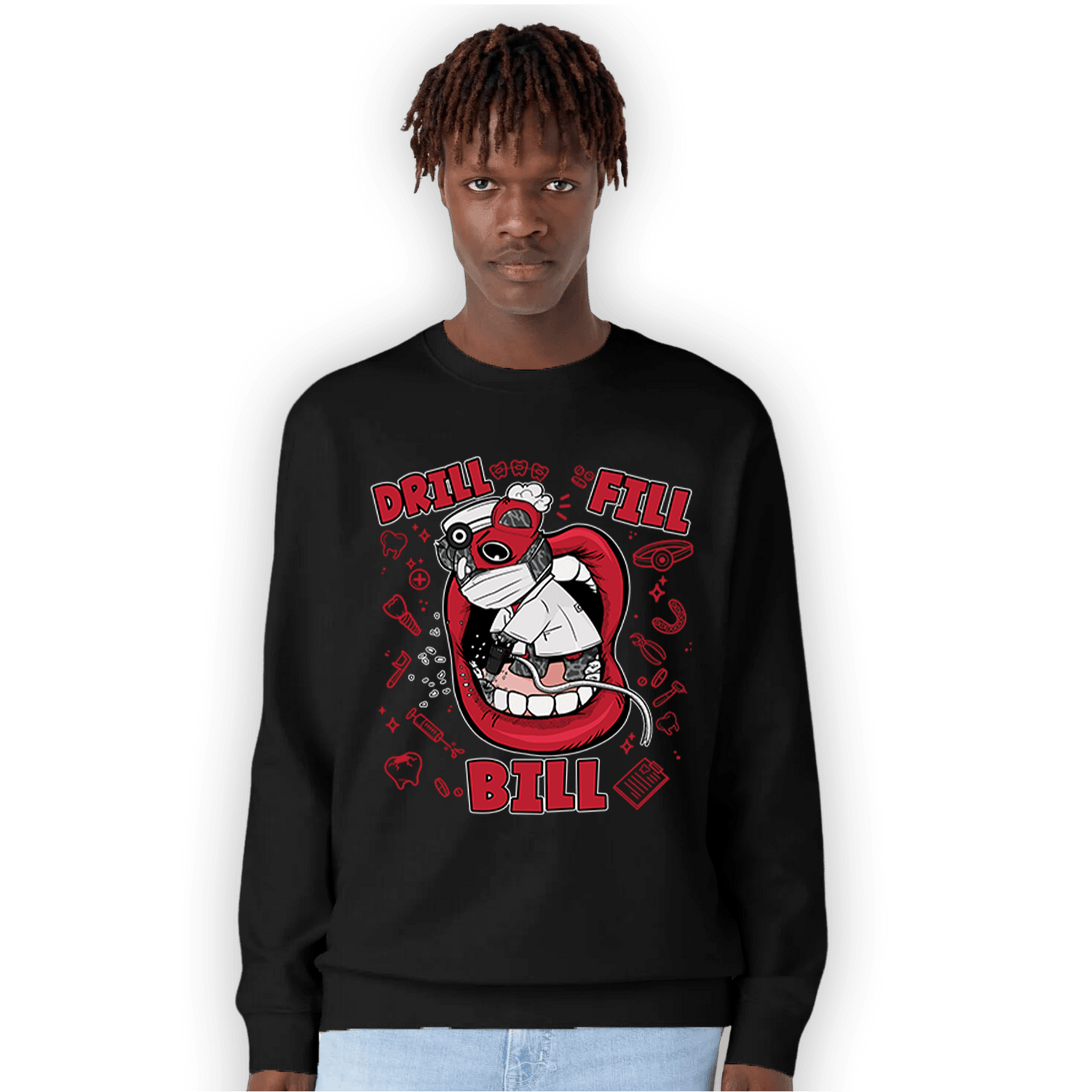 Spizike Low Bred Sweatshirt Match BER The Dentist - NastyJamz