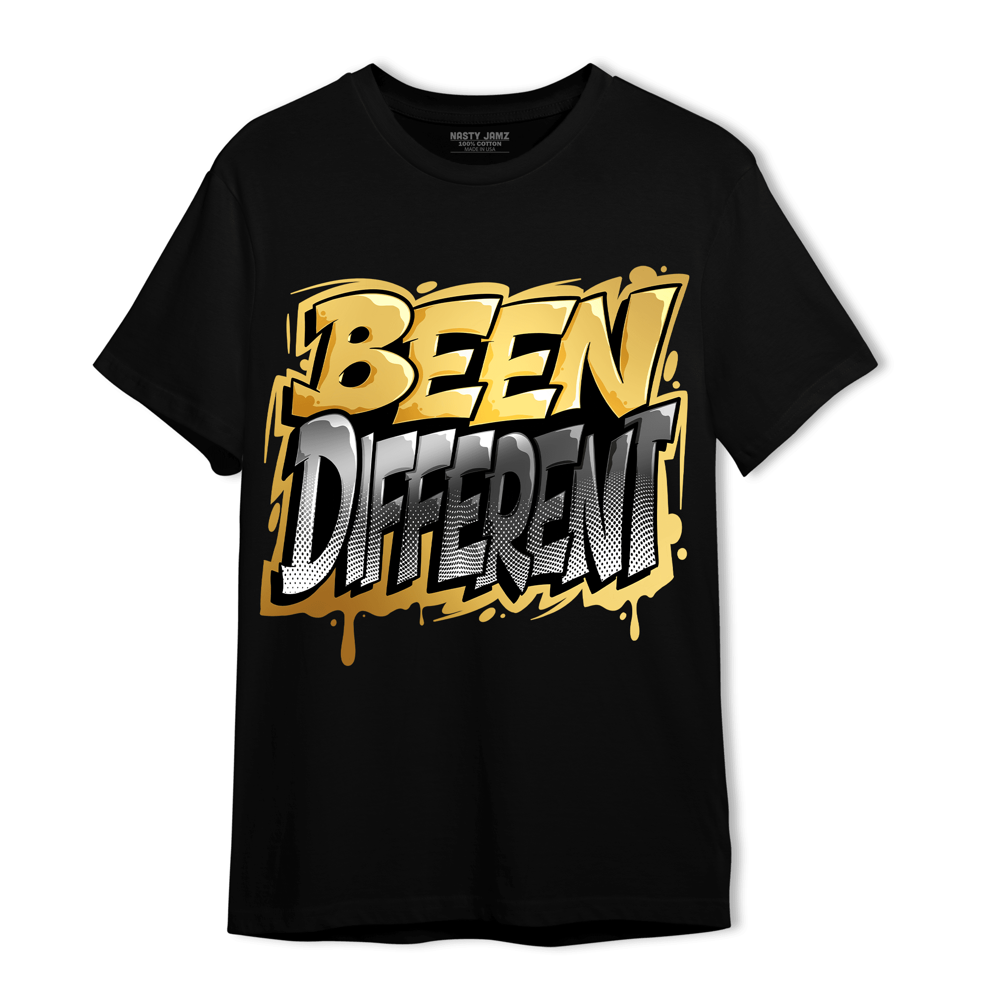 Mid SE Black Gold 1s T Shirt Match Become Different - NastyJamz