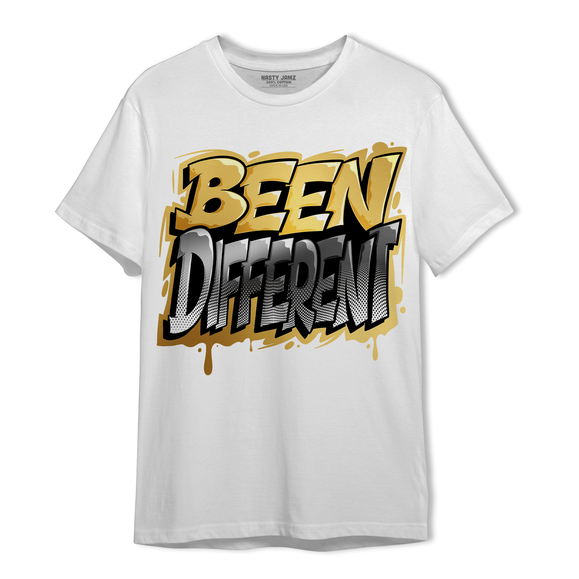 Mid SE Black Gold 1s T Shirt Match Become Different - NastyJamz