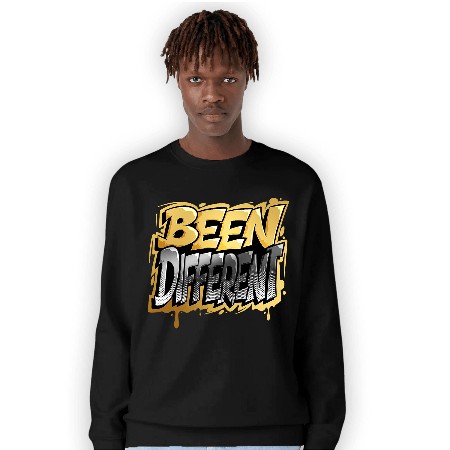 Mid SE Black Gold 1s Sweatshirt Match Become Different - NastyJamz