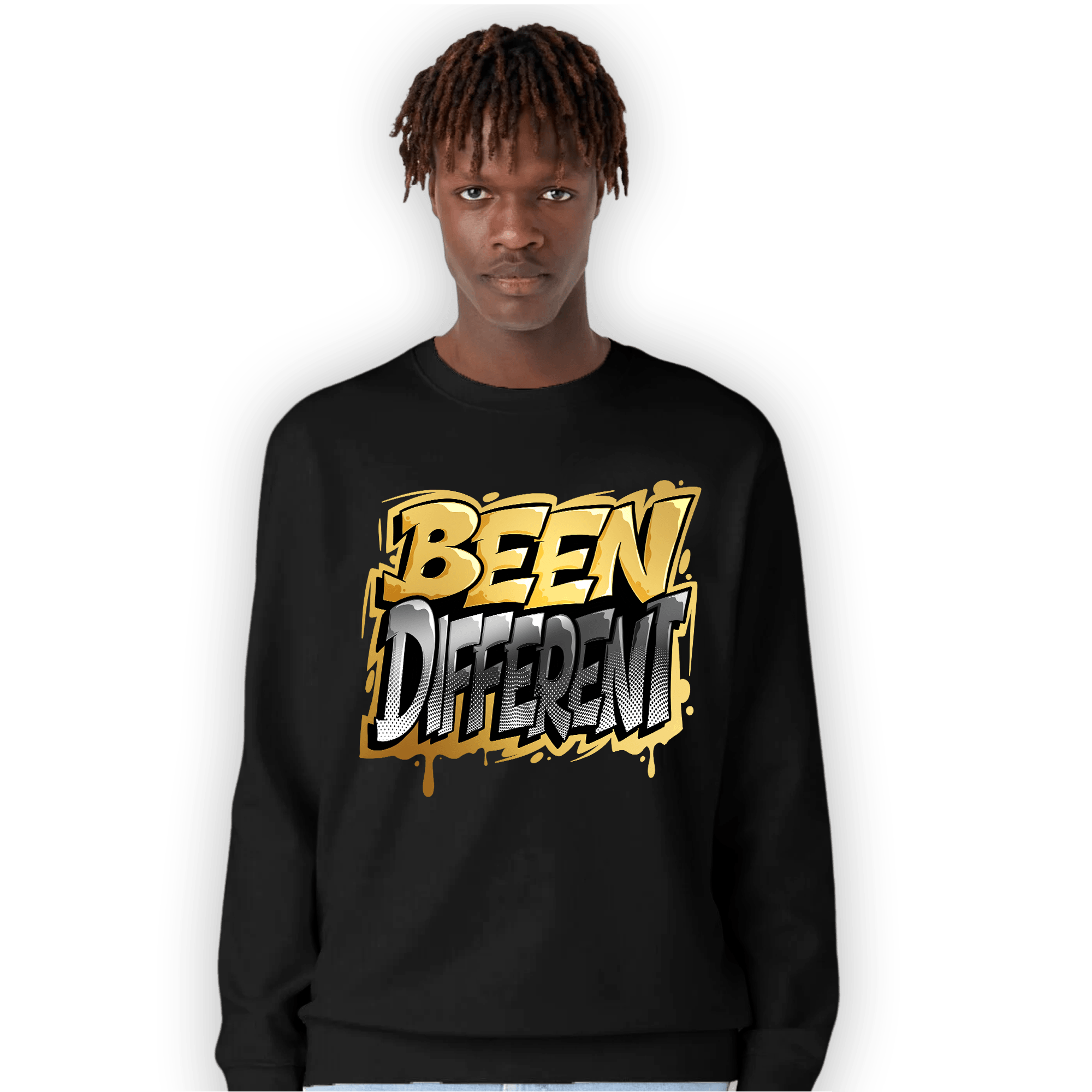 Mid SE Black Gold 1s Sweatshirt Match Become Different - NastyJamz