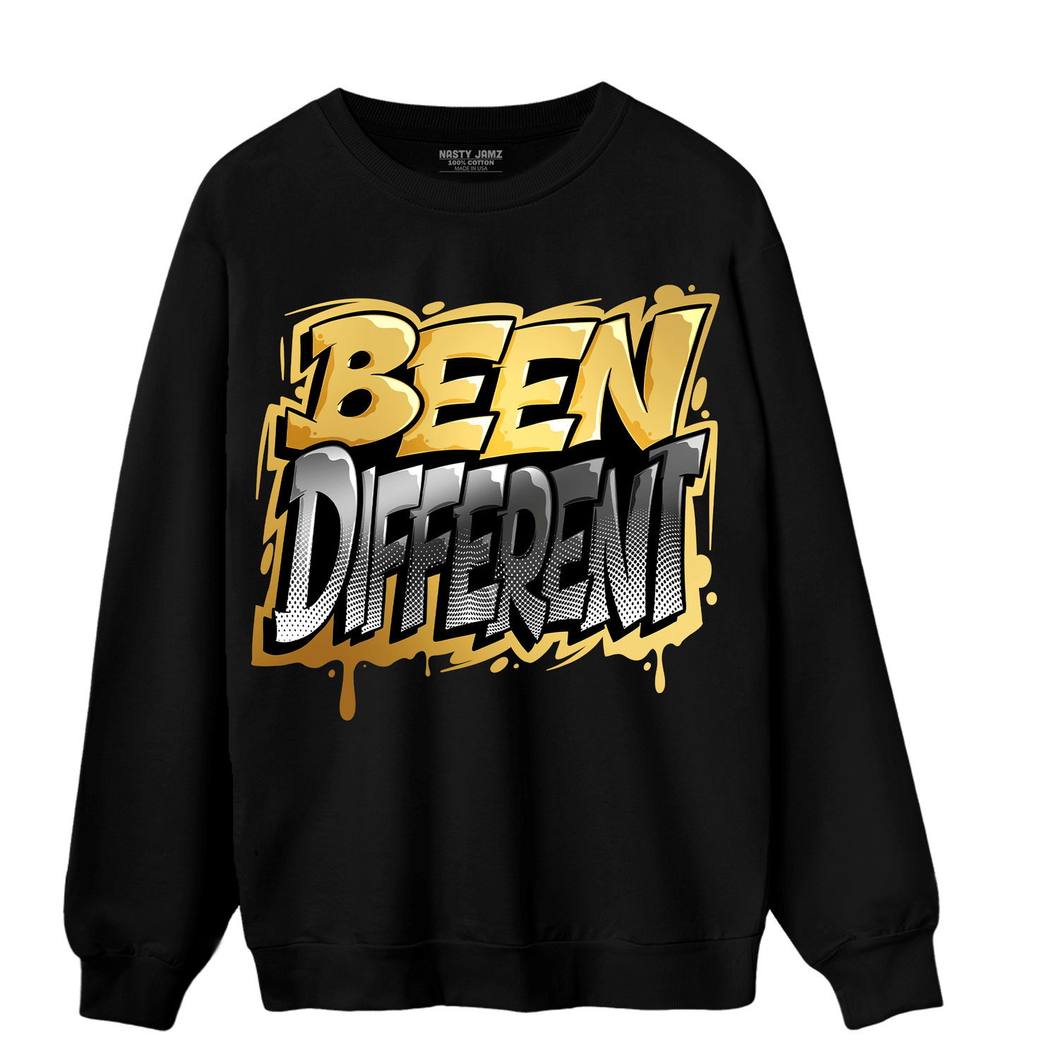 Mid SE Black Gold 1s Sweatshirt Match Become Different - NastyJamz