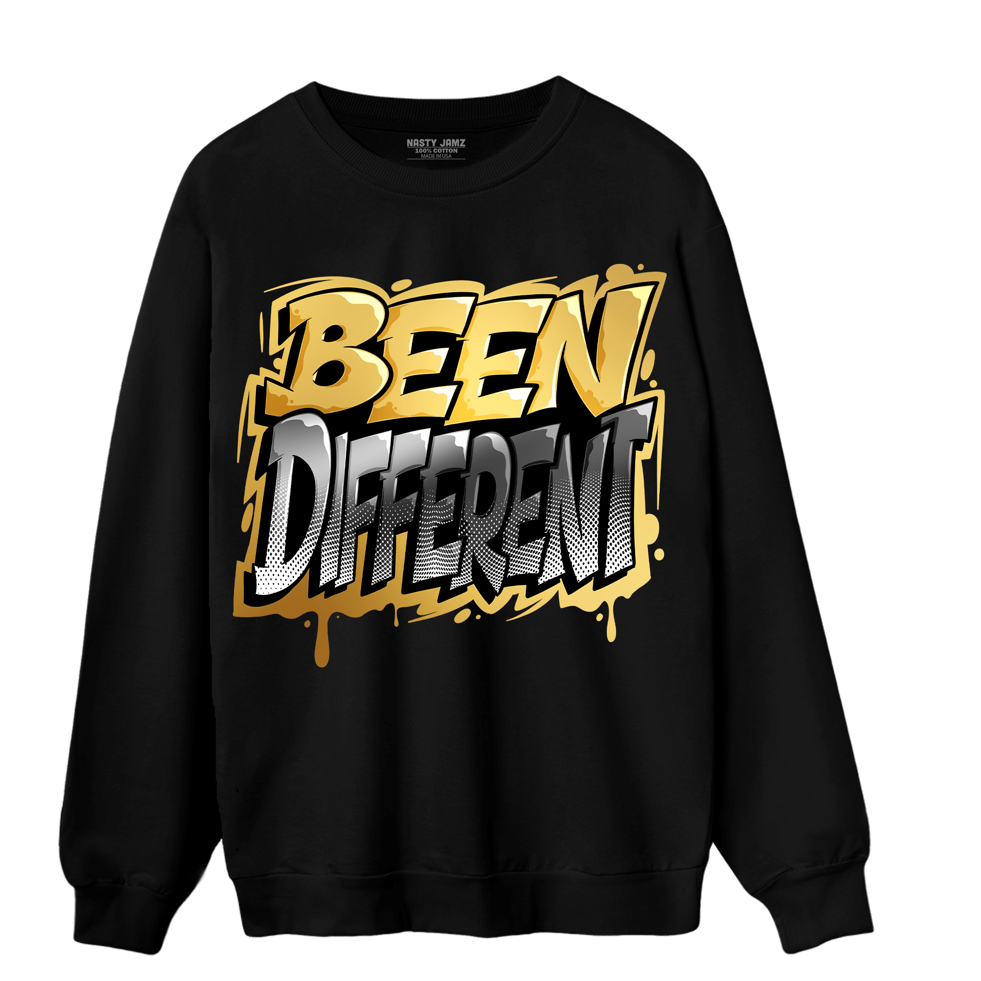 Mid SE Black Gold 1s Sweatshirt Match Become Different - NastyJamz