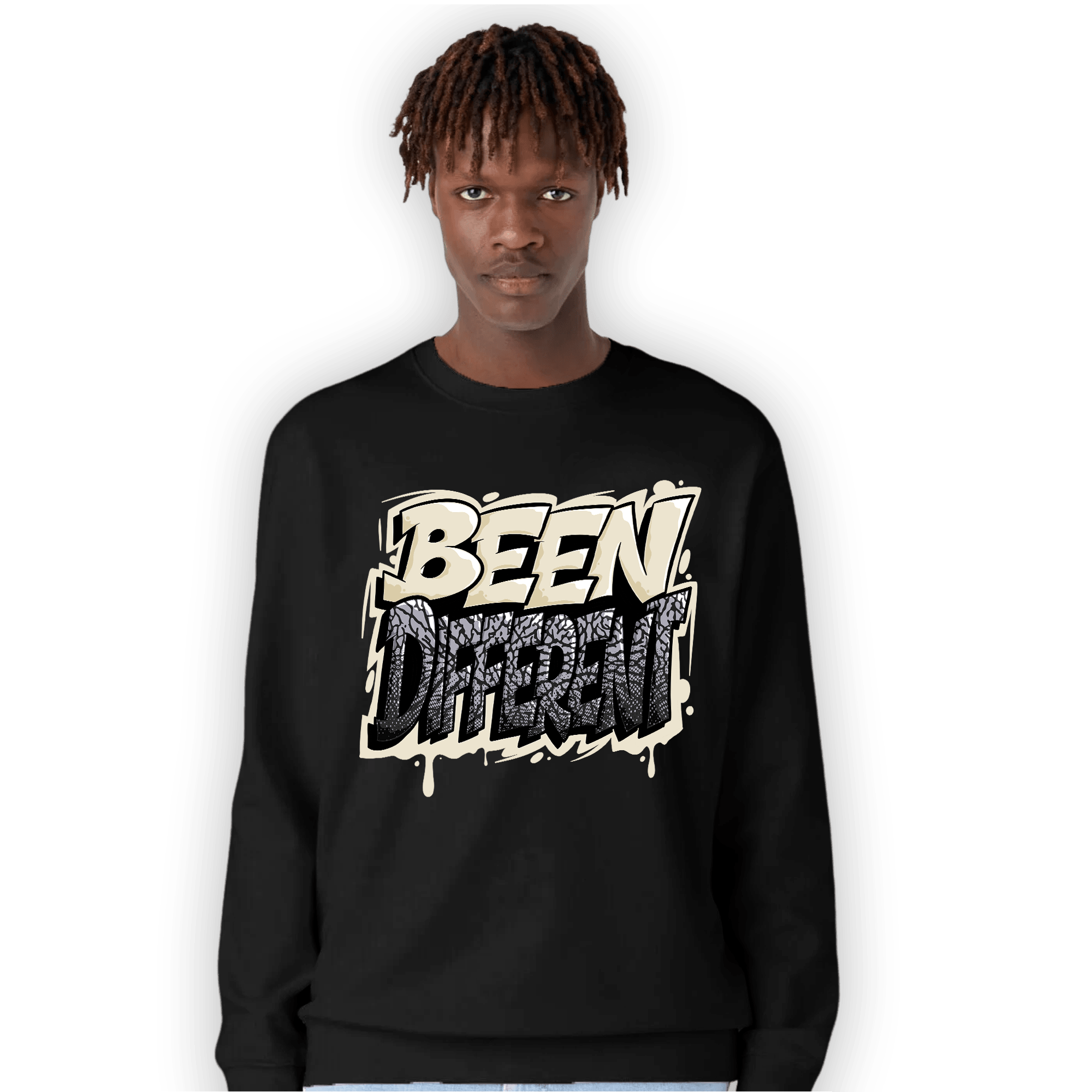 Off Noir 3s Sweatshirt Match Become Different - NastyJamz