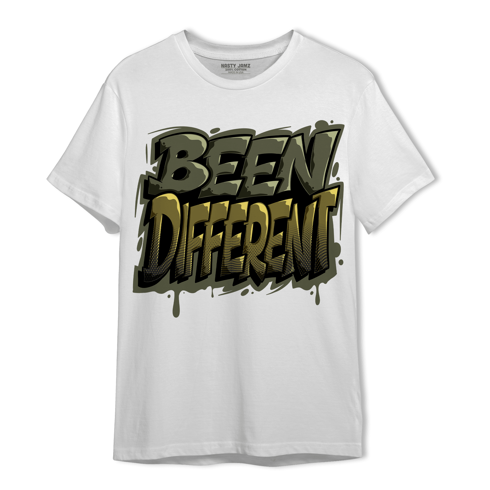 SE Craft Medium Olive 4s T Shirt Match Become Different - NastyJamz