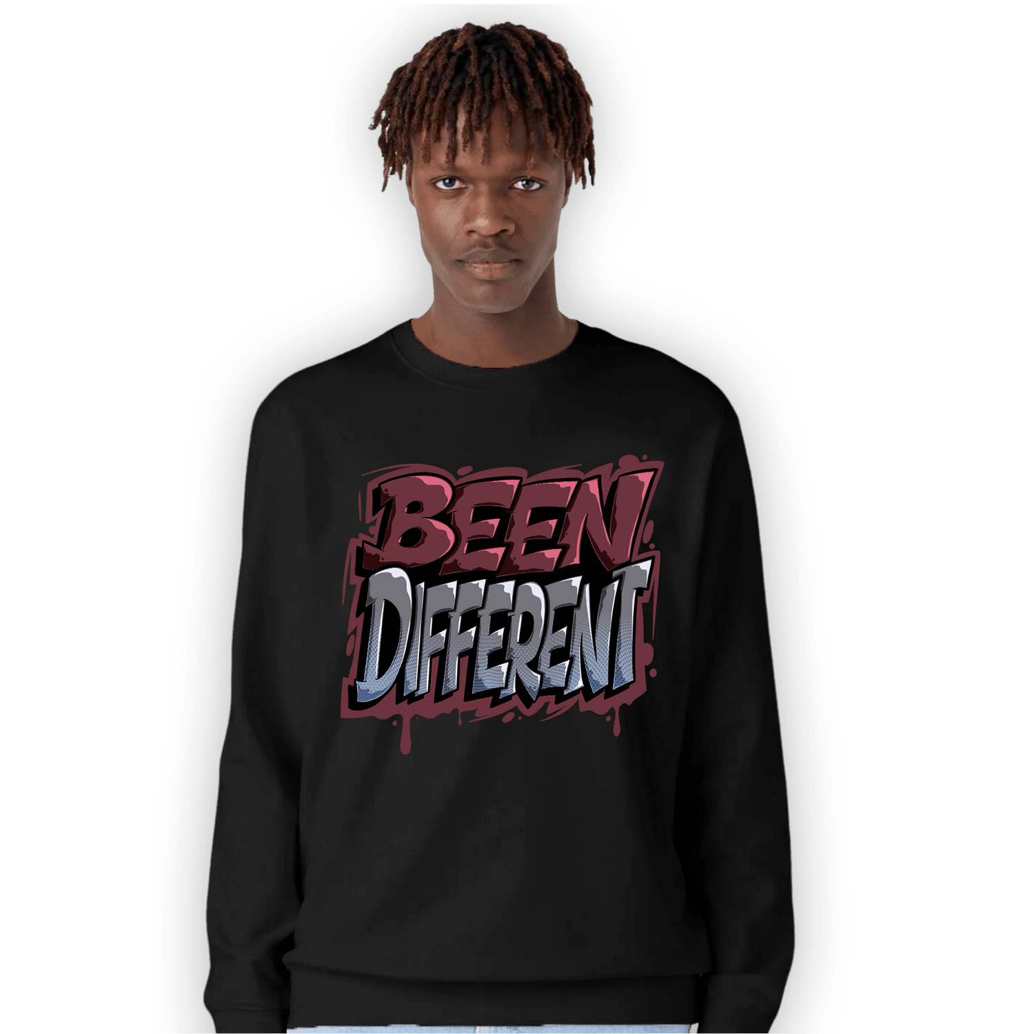Burgundy 5s Sweatshirt Match Become Different - NastyJamz