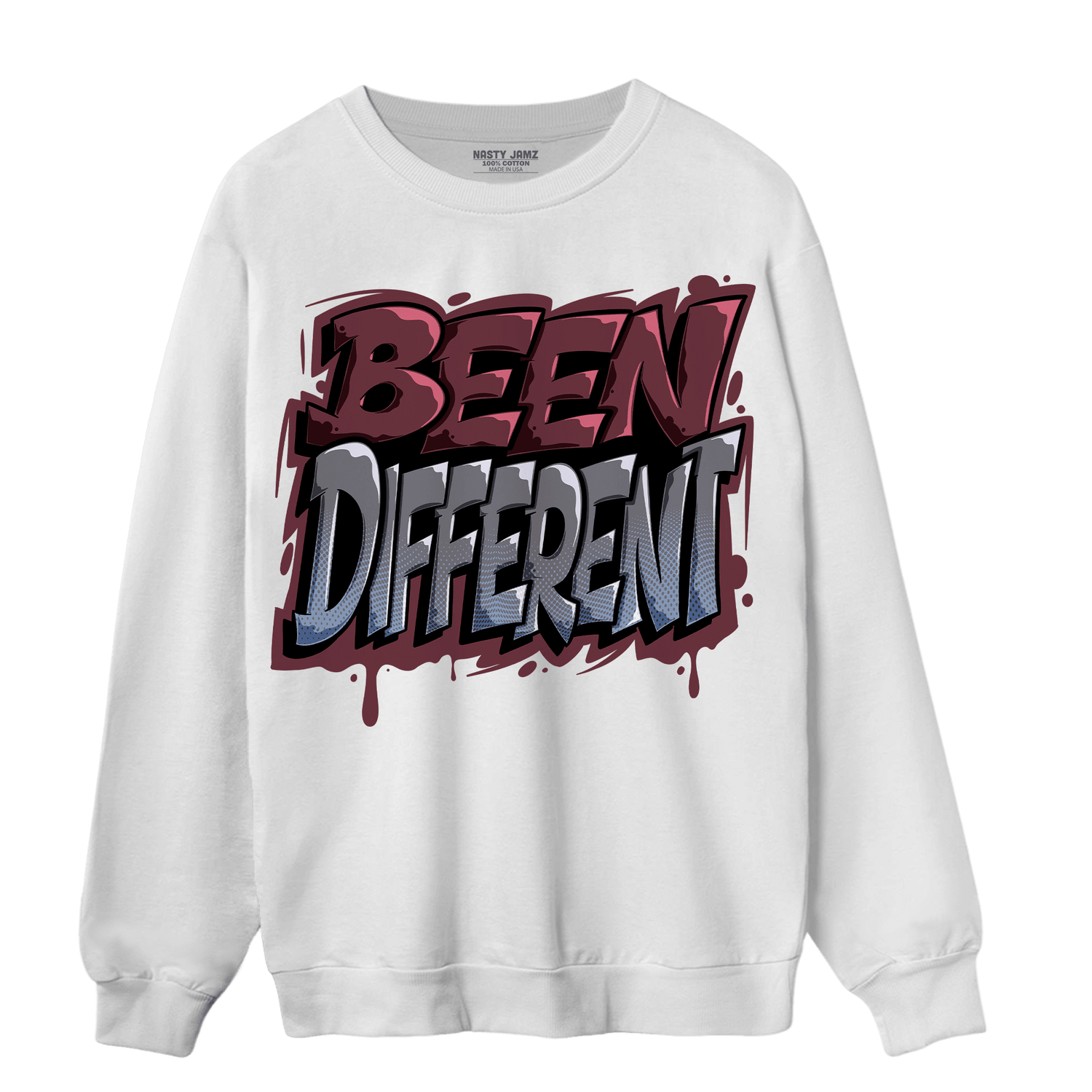 Burgundy 5s Sweatshirt Match Become Different - NastyJamz