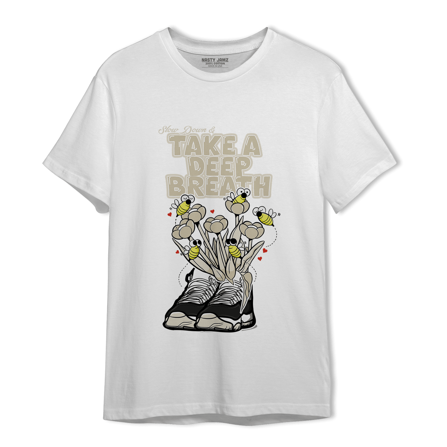 Gratitude 11s T Shirt Match Bee Sneaker - NastyJamz