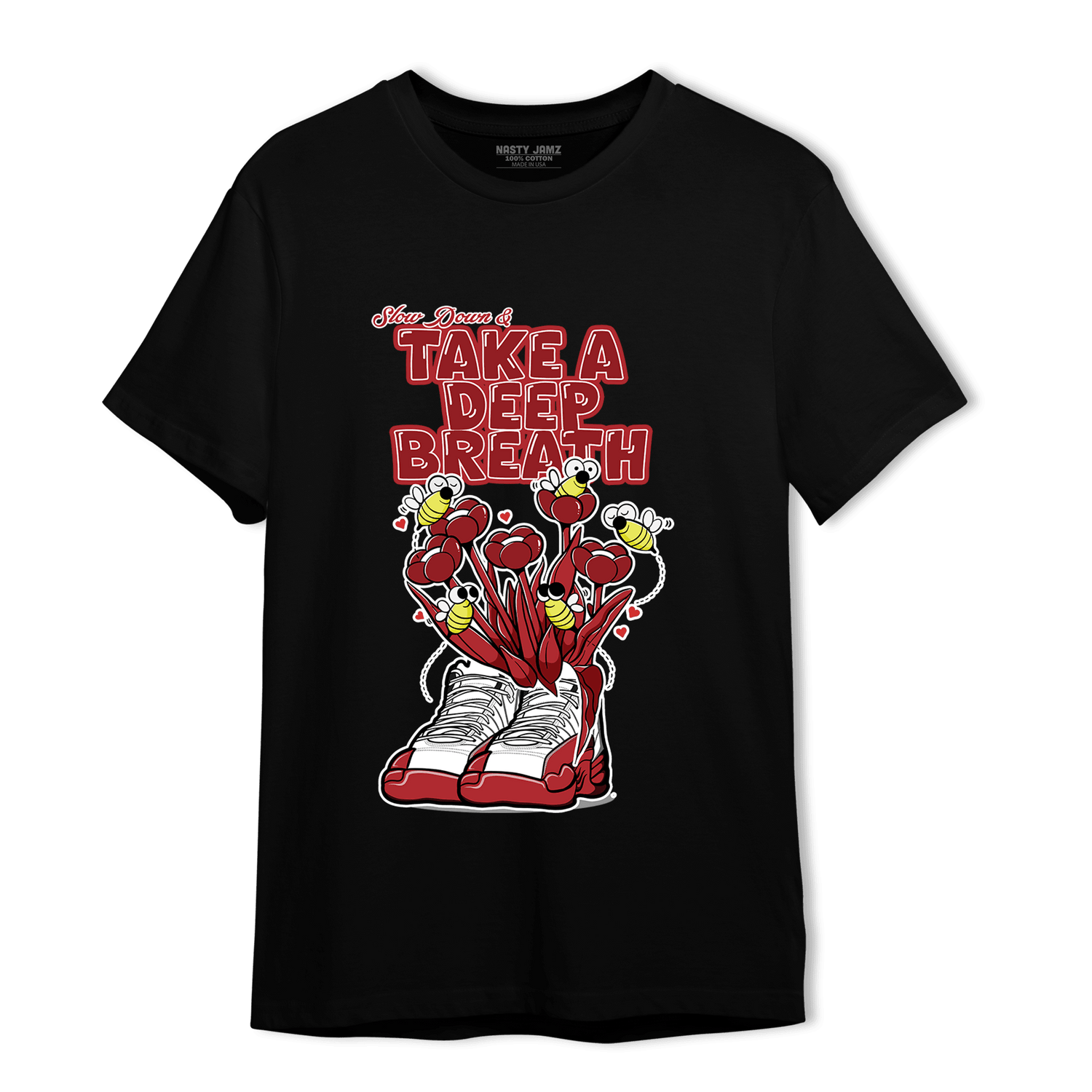 Cherry 12s T Shirt Match Bee Sneaker - NastyJamz