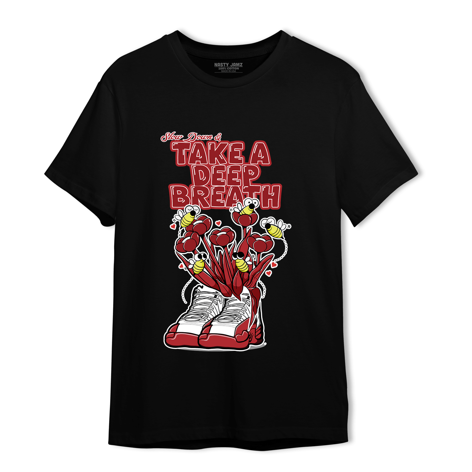 Cherry 12s T Shirt Match Bee Sneaker - NastyJamz