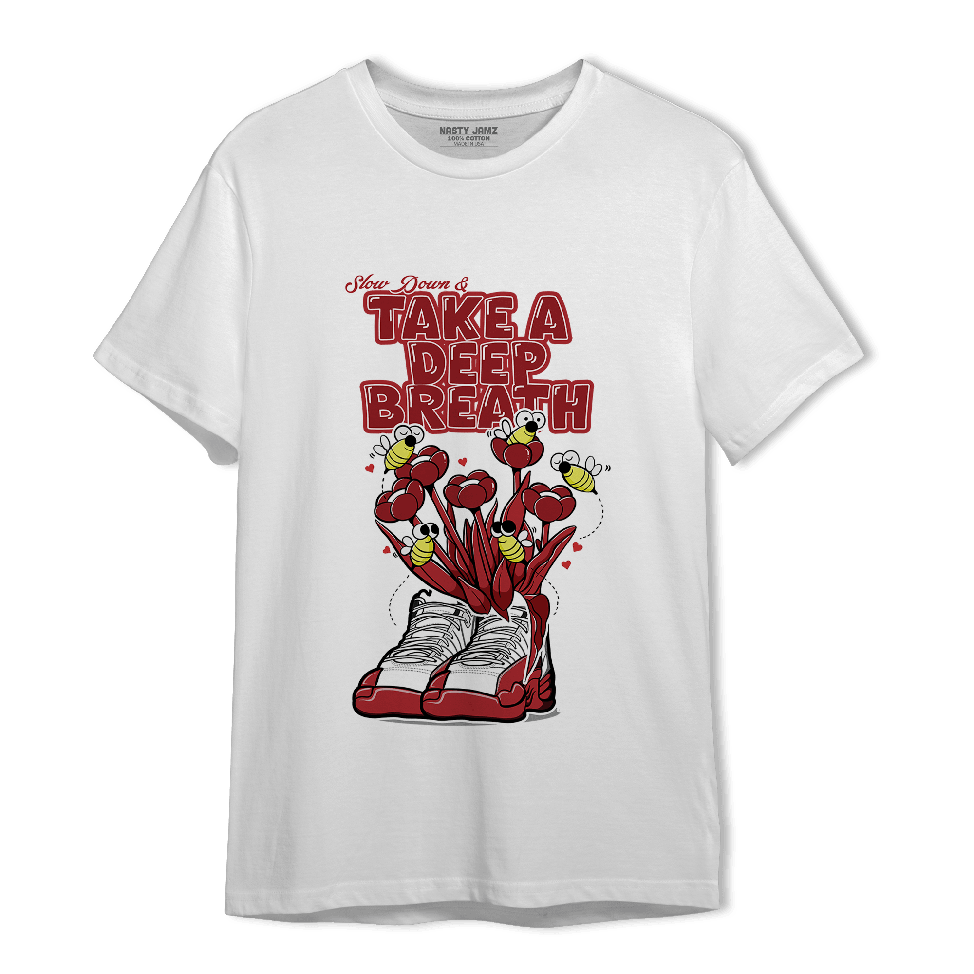 Cherry 12s T Shirt Match Bee Sneaker - NastyJamz
