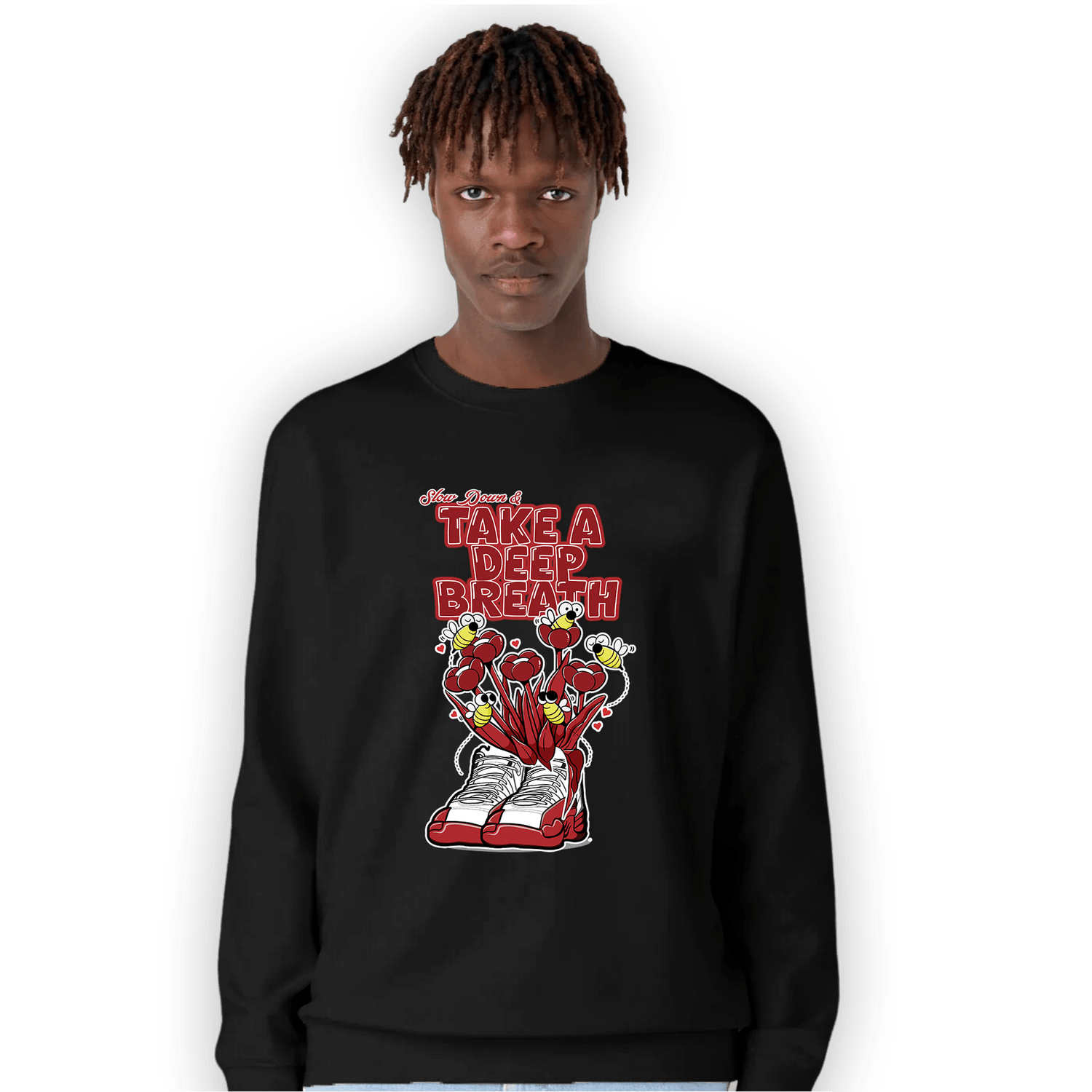 Cherry 12s Sweatshirt Match Bee Sneaker - NastyJamz