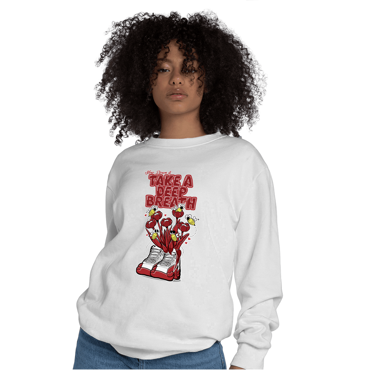 Cherry 12s Sweatshirt Match Bee Sneaker - NastyJamz