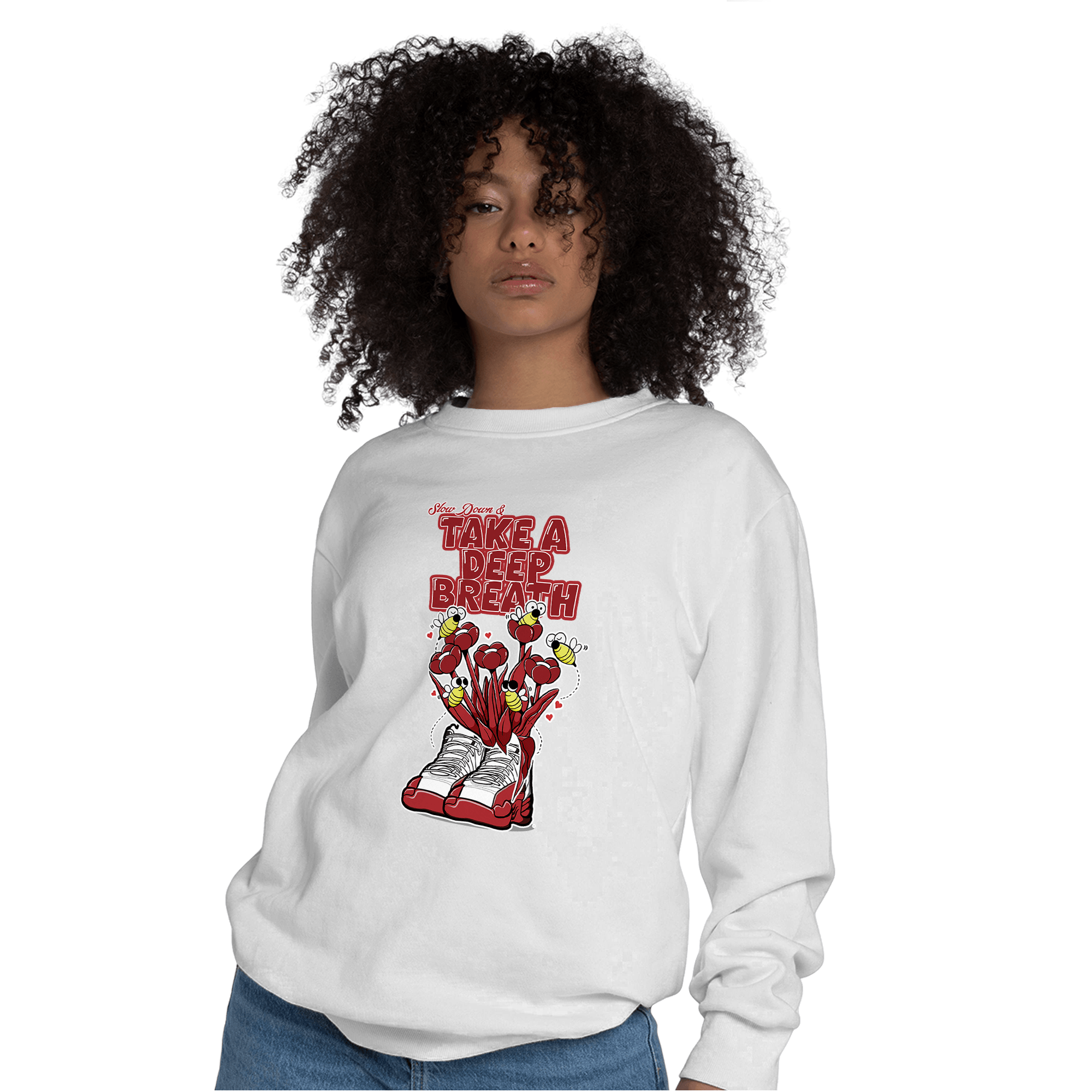 Cherry 12s Sweatshirt Match Bee Sneaker - NastyJamz