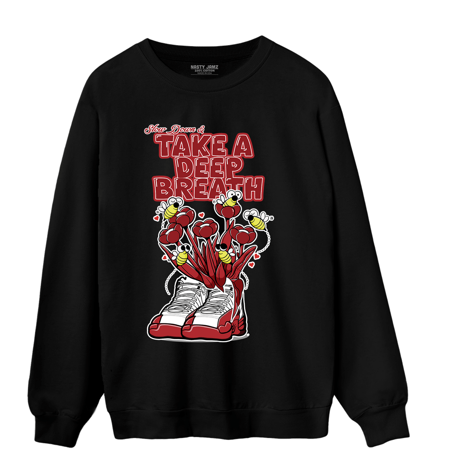 Cherry 12s Sweatshirt Match Bee Sneaker - NastyJamz