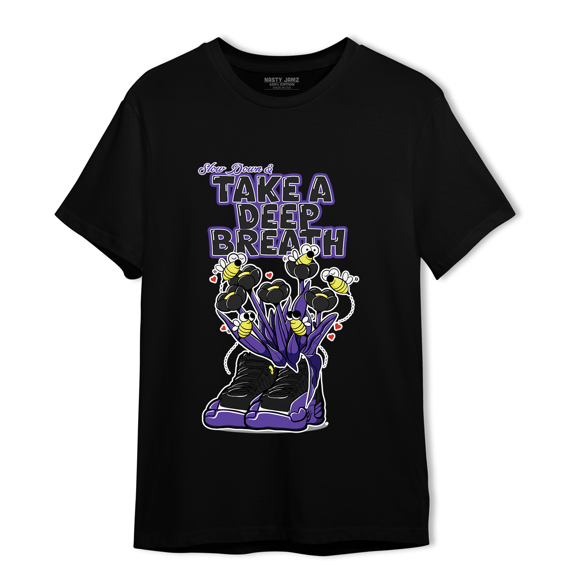 Field Purple 12s T Shirt Match Bee Sneaker - NastyJamz