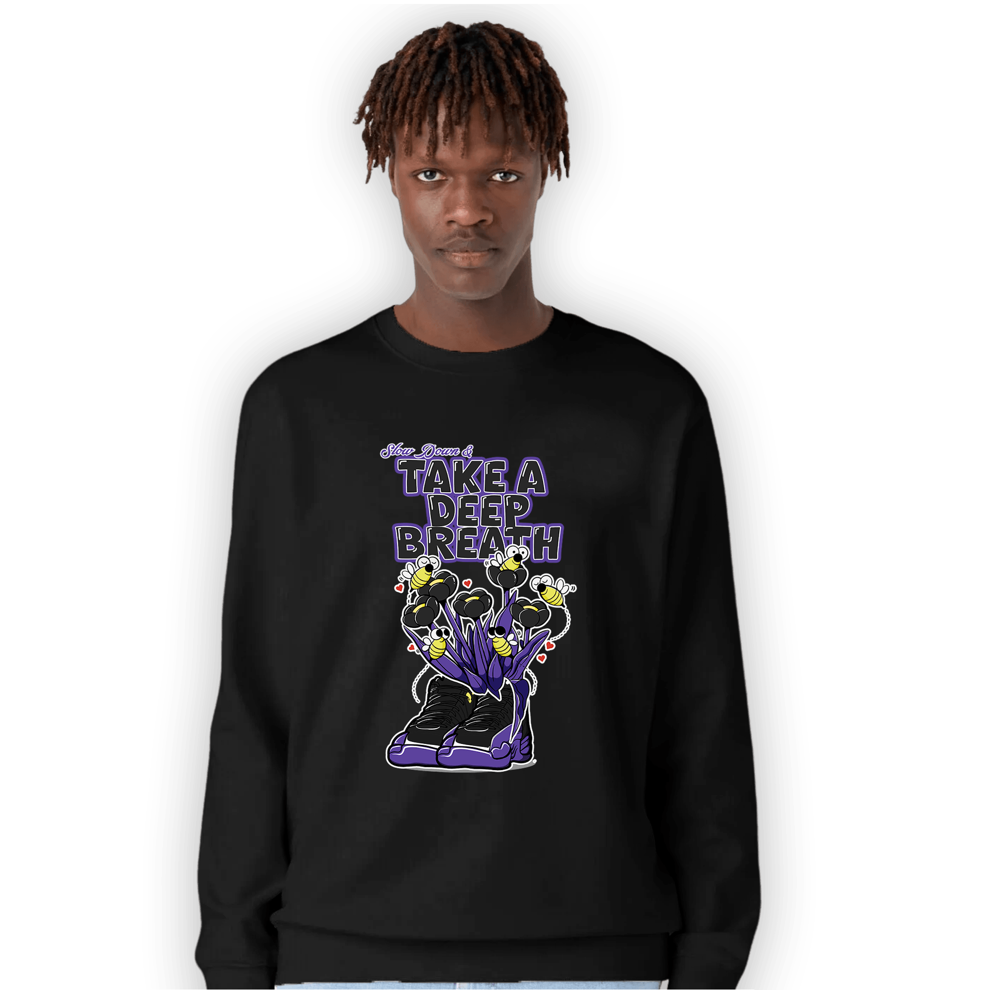 Field Purple 12s Sweatshirt Match Bee Sneaker - NastyJamz