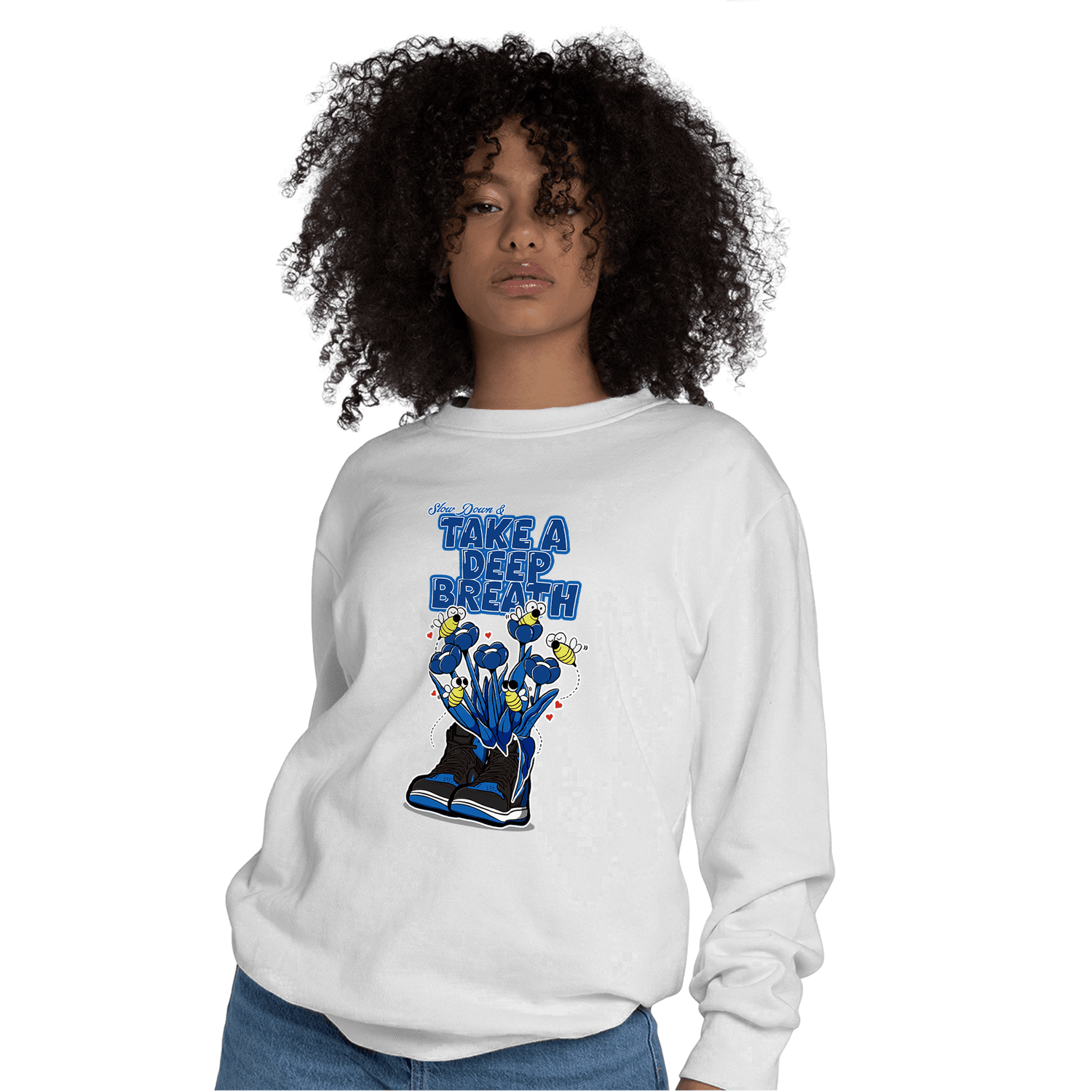 Royal Reimagined 1s Sweatshirt Match Bee Sneaker - NastyJamz
