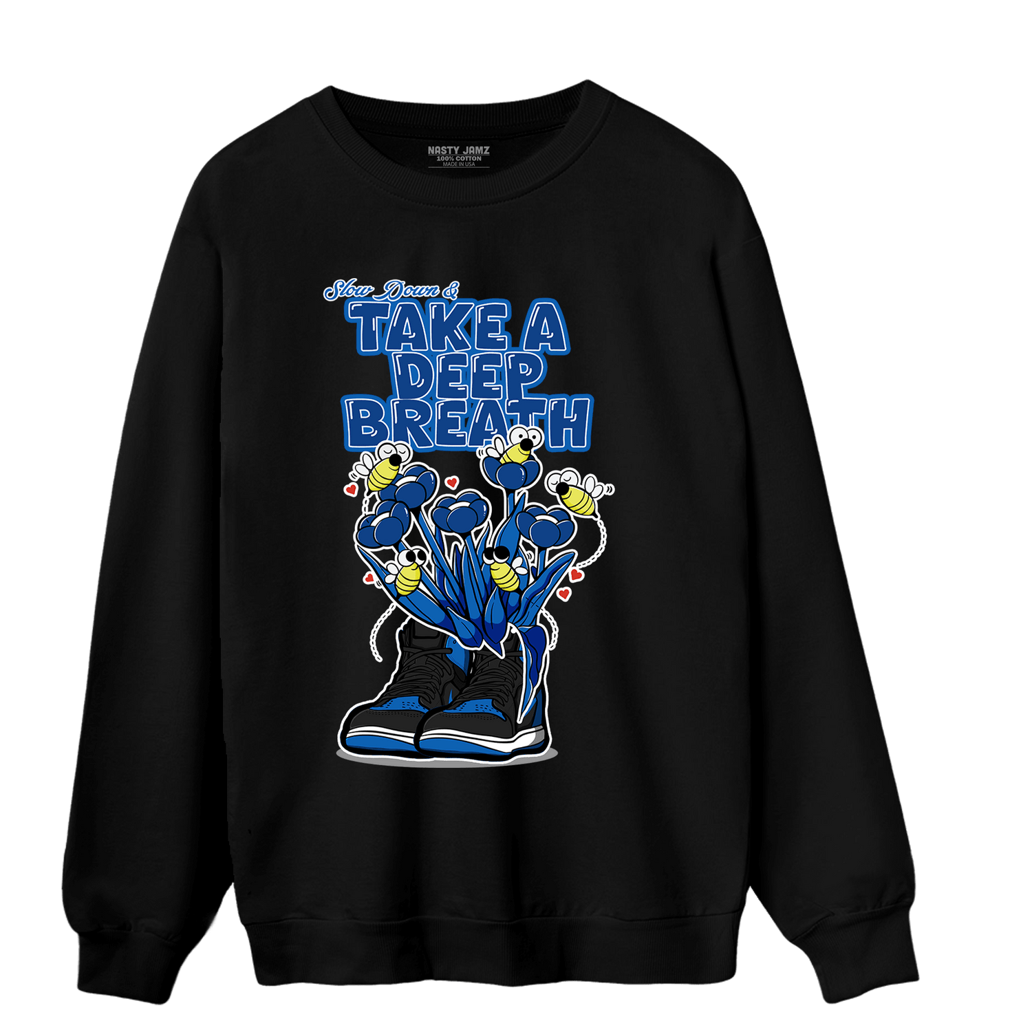 Royal Reimagined 1s Sweatshirt Match Bee Sneaker - NastyJamz