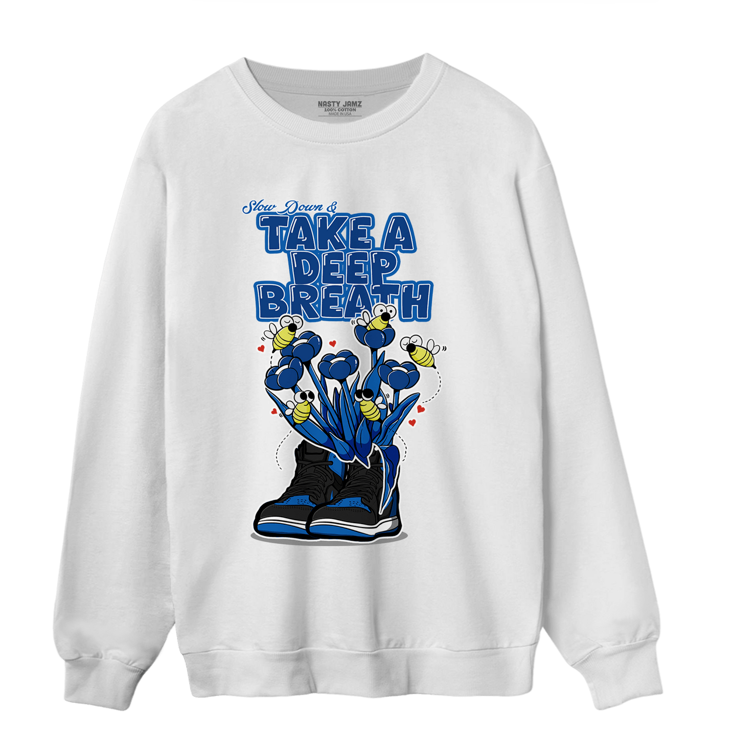 Royal Reimagined 1s Sweatshirt Match Bee Sneaker - NastyJamz