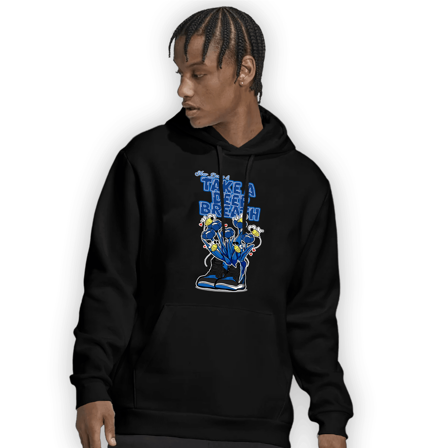 Royal Reimagined 1s Hoodie Match Bee Sneaker - NastyJamz