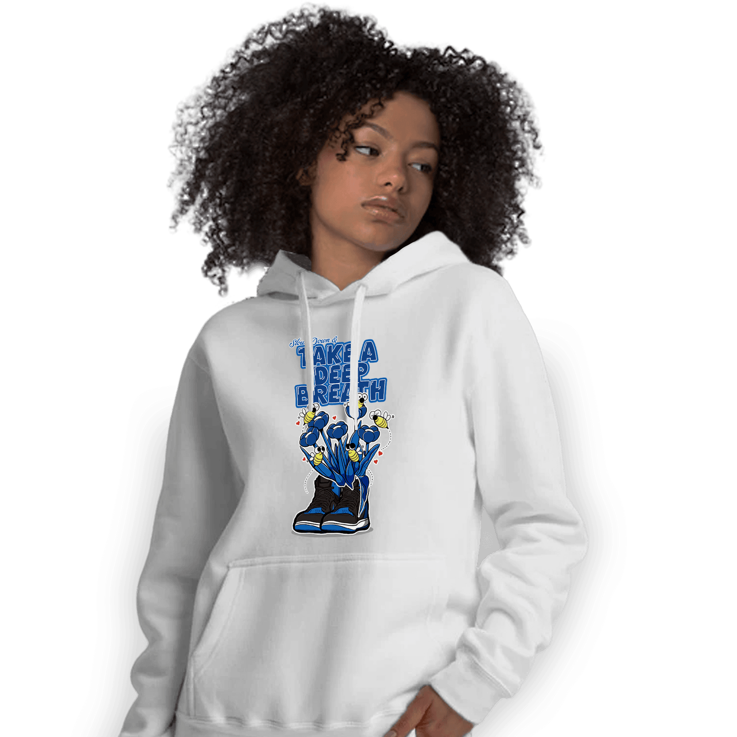 Royal Reimagined 1s Hoodie Match Bee Sneaker - NastyJamz