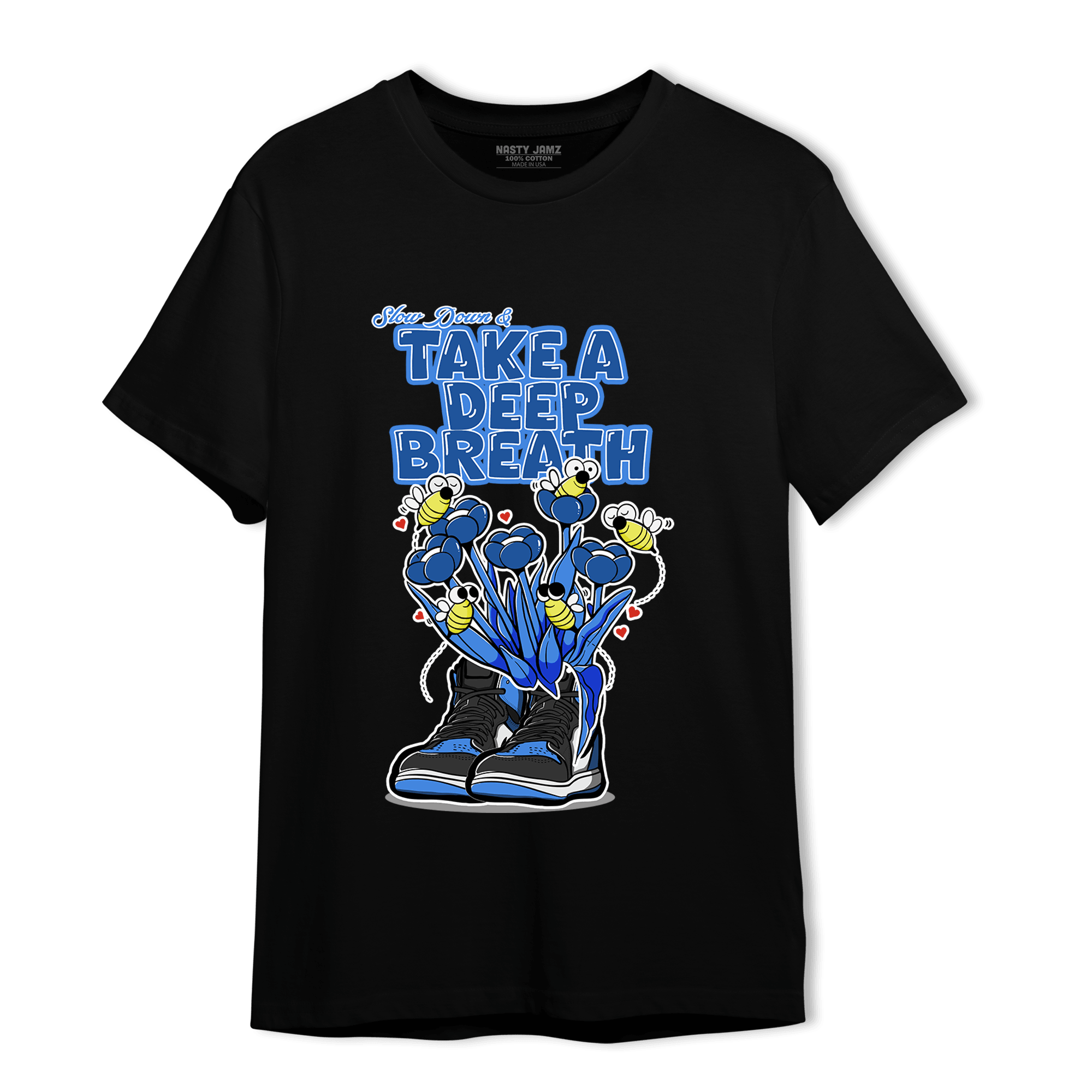University Blue Toe 1s T Shirt Match Bee Sneaker - NastyJamz