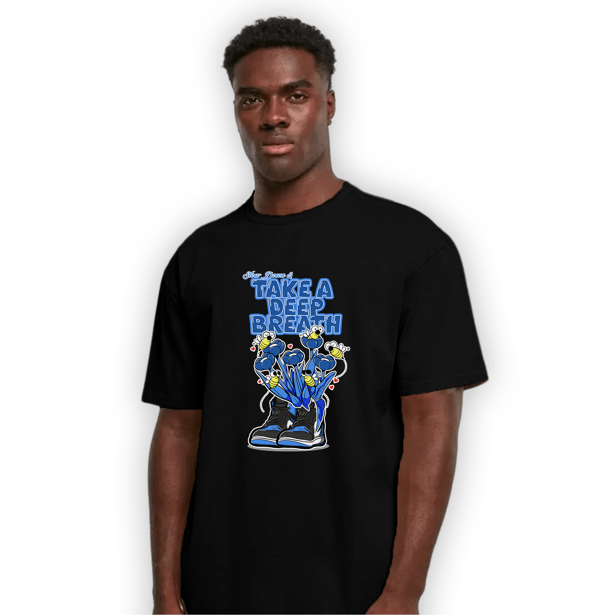 University Blue Toe 1s T Shirt Match Bee Sneaker - NastyJamz