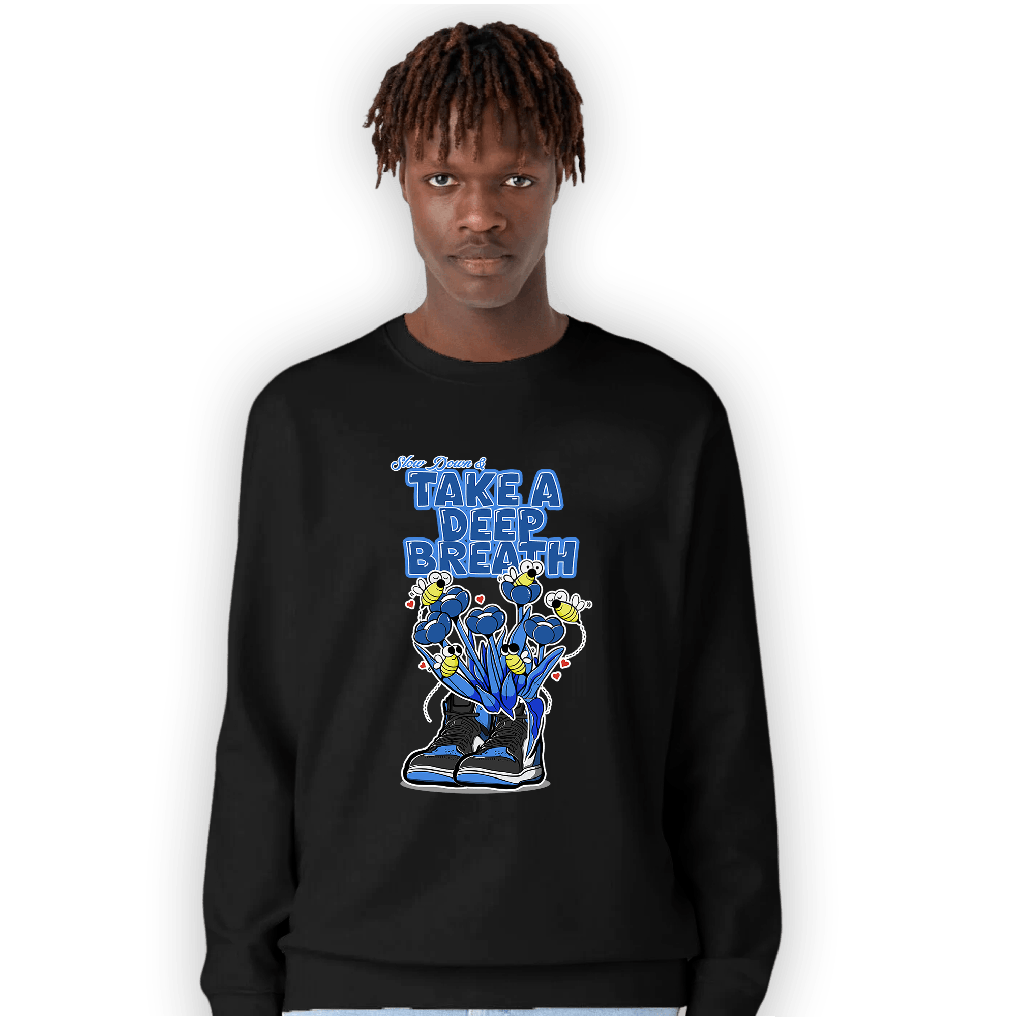 University Blue Toe 1s Sweatshirt Match Bee Sneaker - NastyJamz