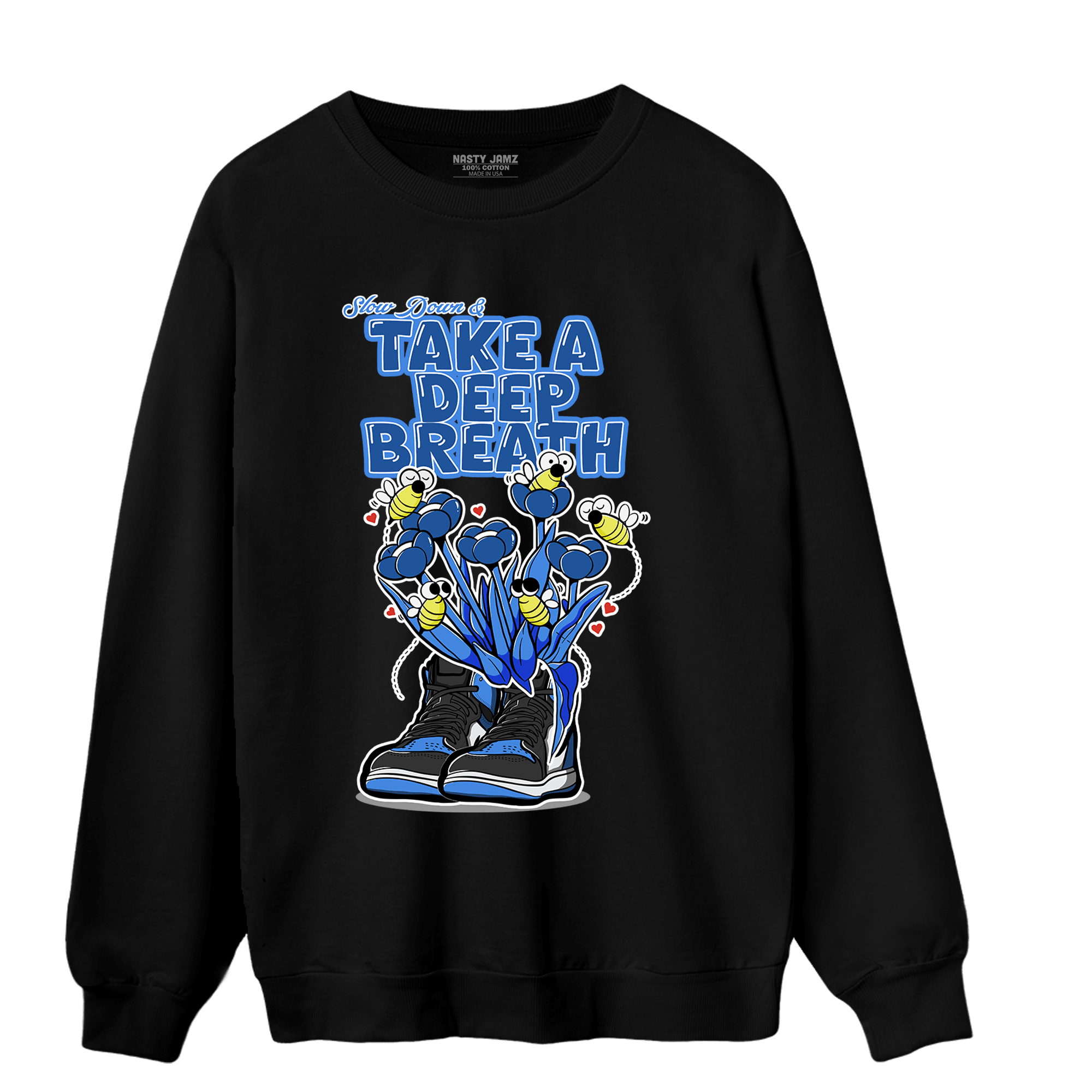 University Blue Toe 1s Sweatshirt Match Bee Sneaker - NastyJamz