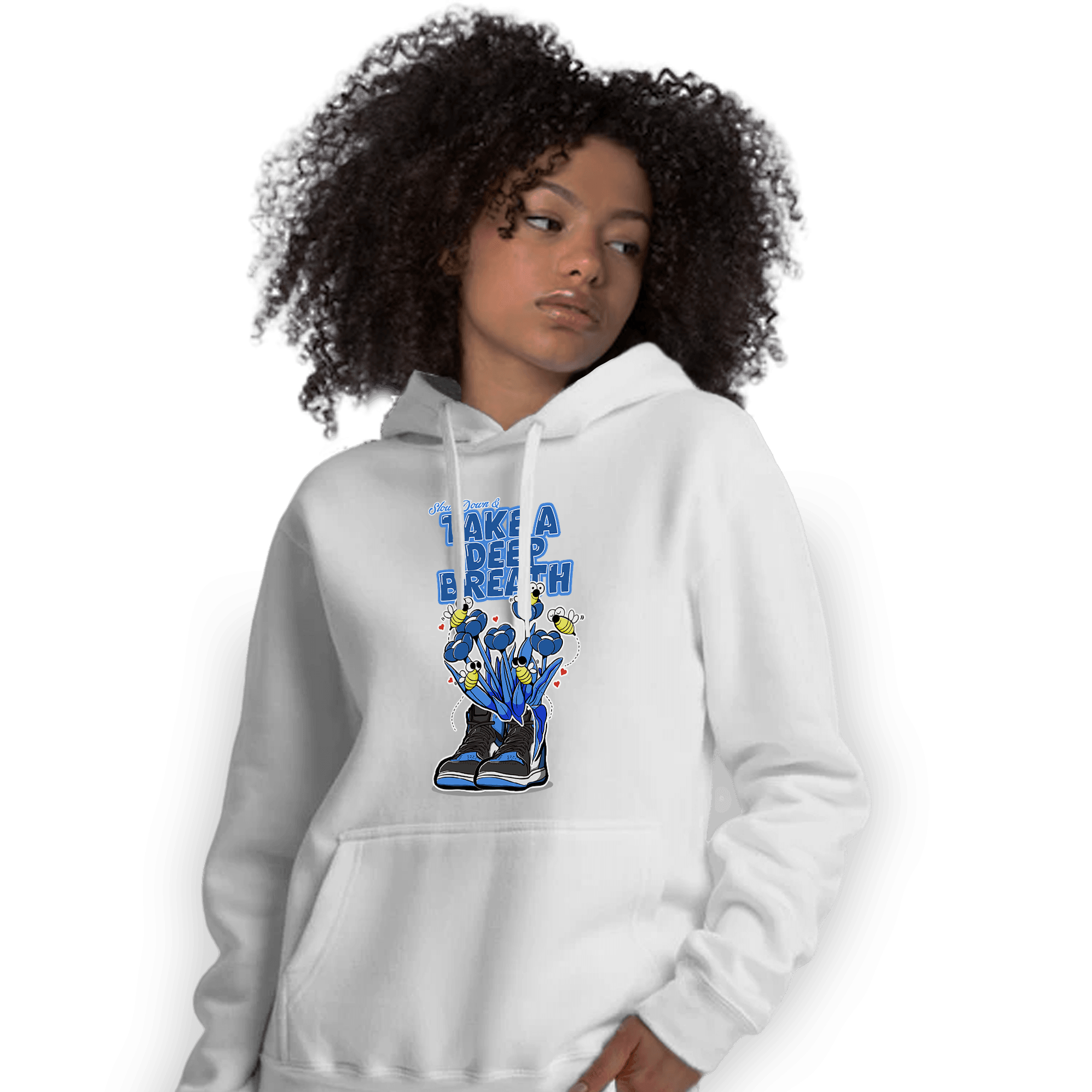 University Blue Toe 1s Hoodie Match Bee Sneaker - NastyJamz