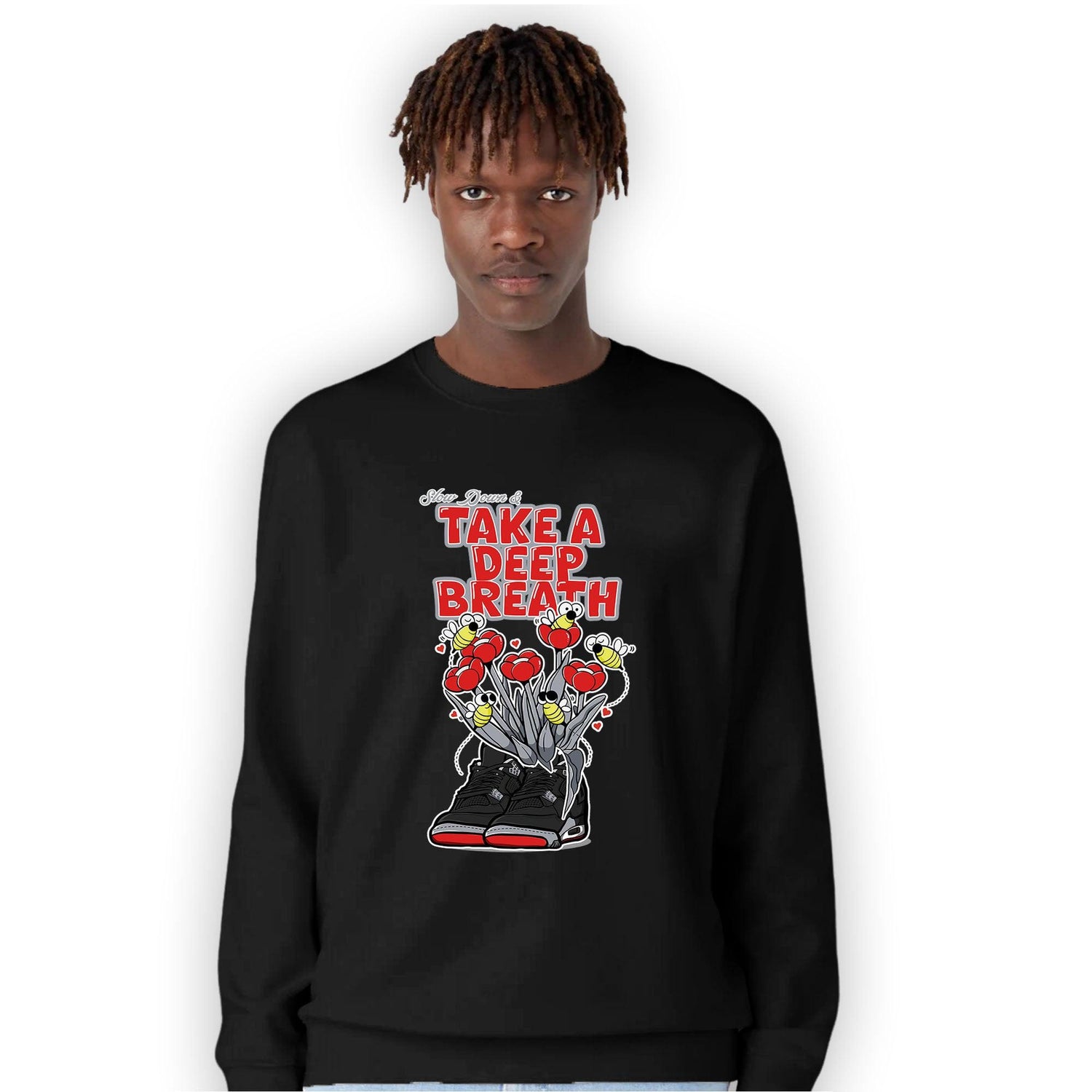 Bred Reimagined 4s Sweatshirt Match Bee Sneaker - NastyJamz