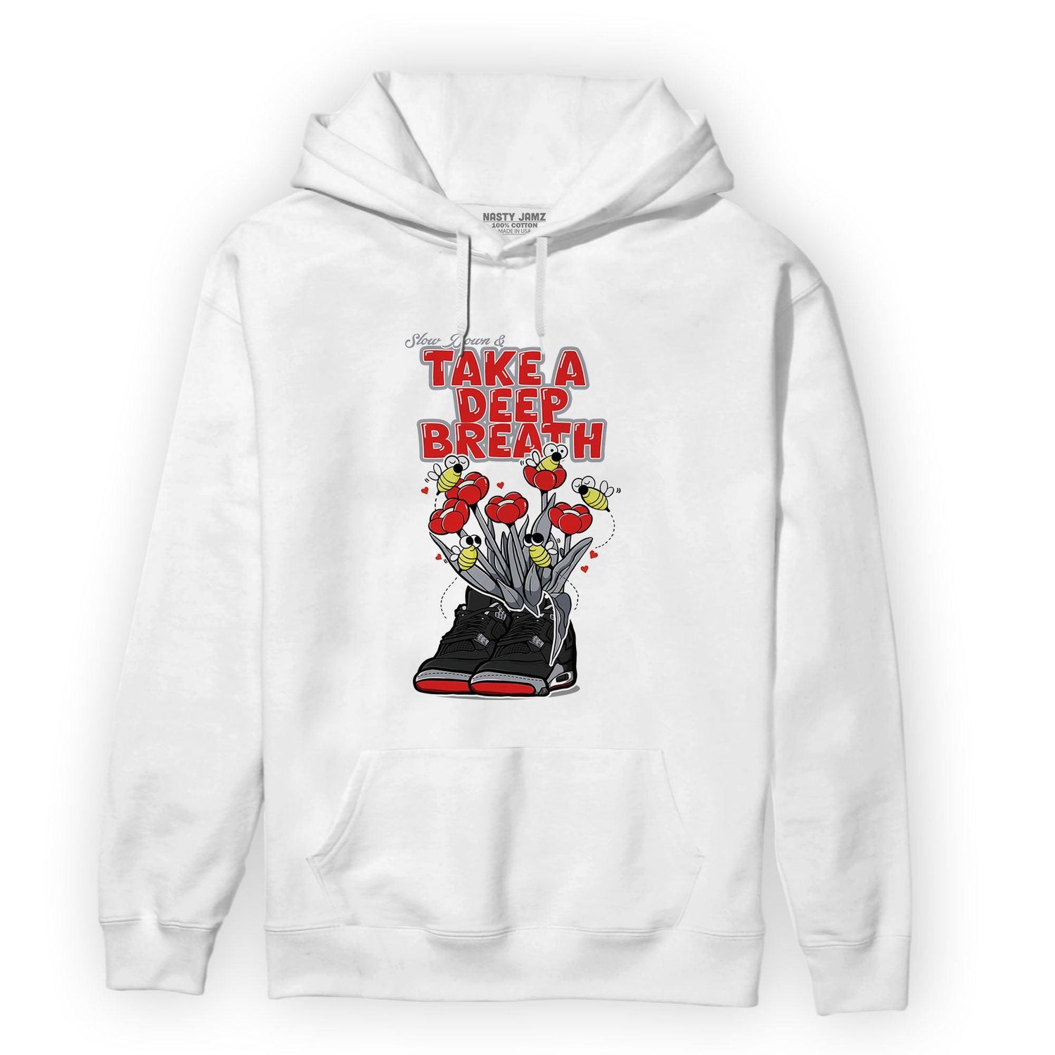 Bred Reimagined 4s Hoodie Match Bee Sneaker - NastyJamz