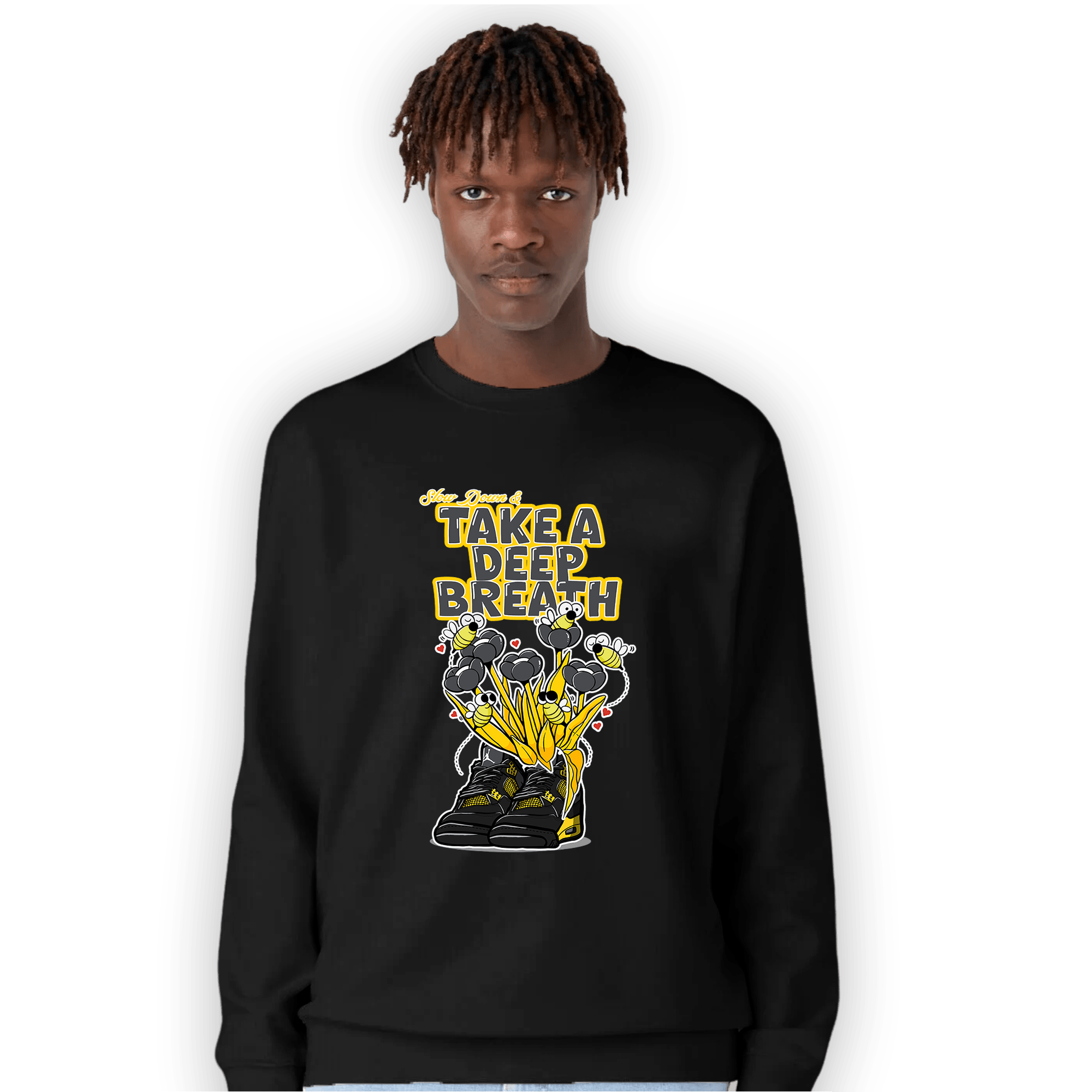 Thunder 4s Sweatshirt Match Bee Sneaker - NastyJamz